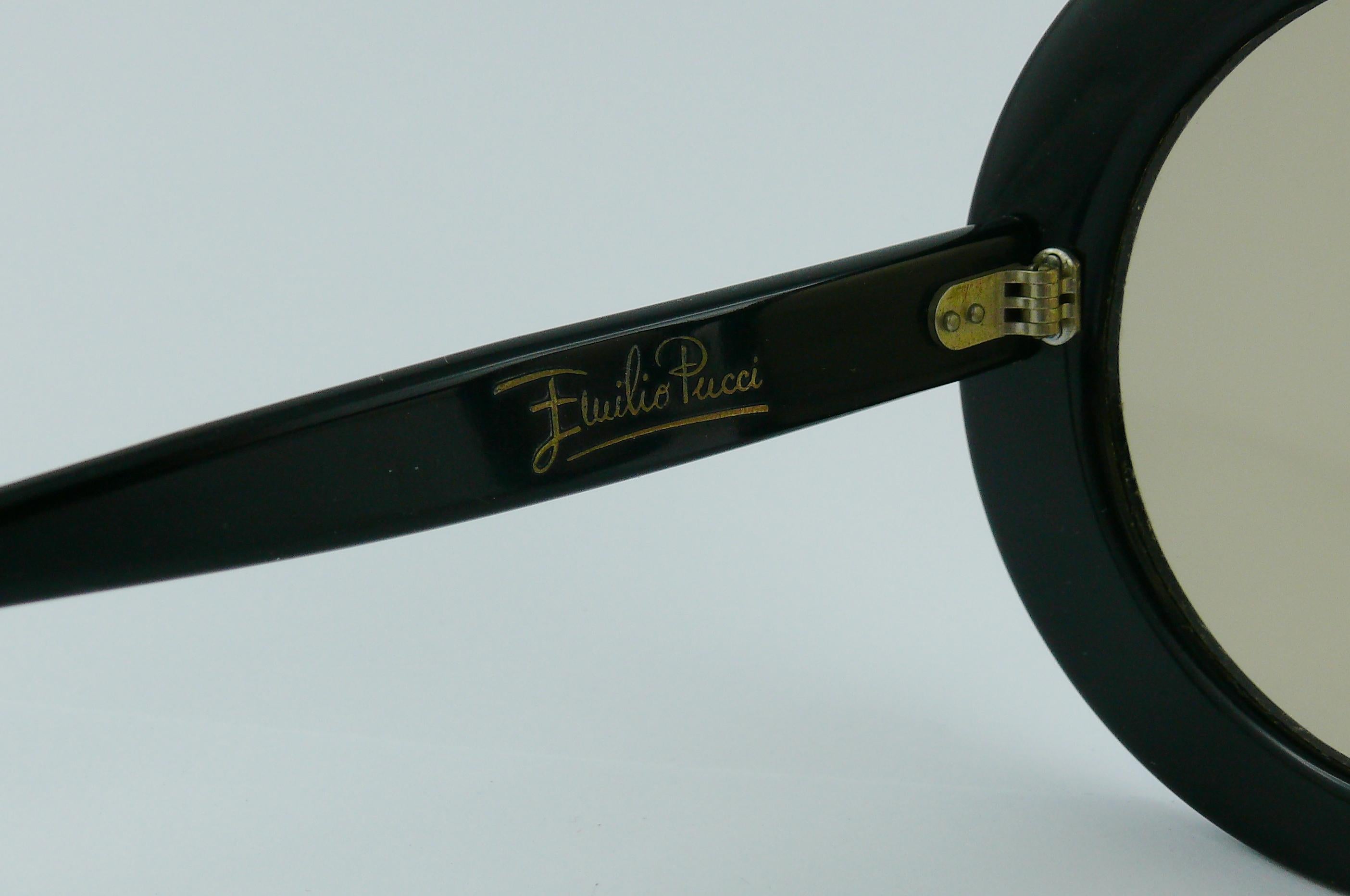 Emilio Pucci Vintage Oversized Iconic Psychedelic Pastel Print Sunglasses For Sale At 1stdibs