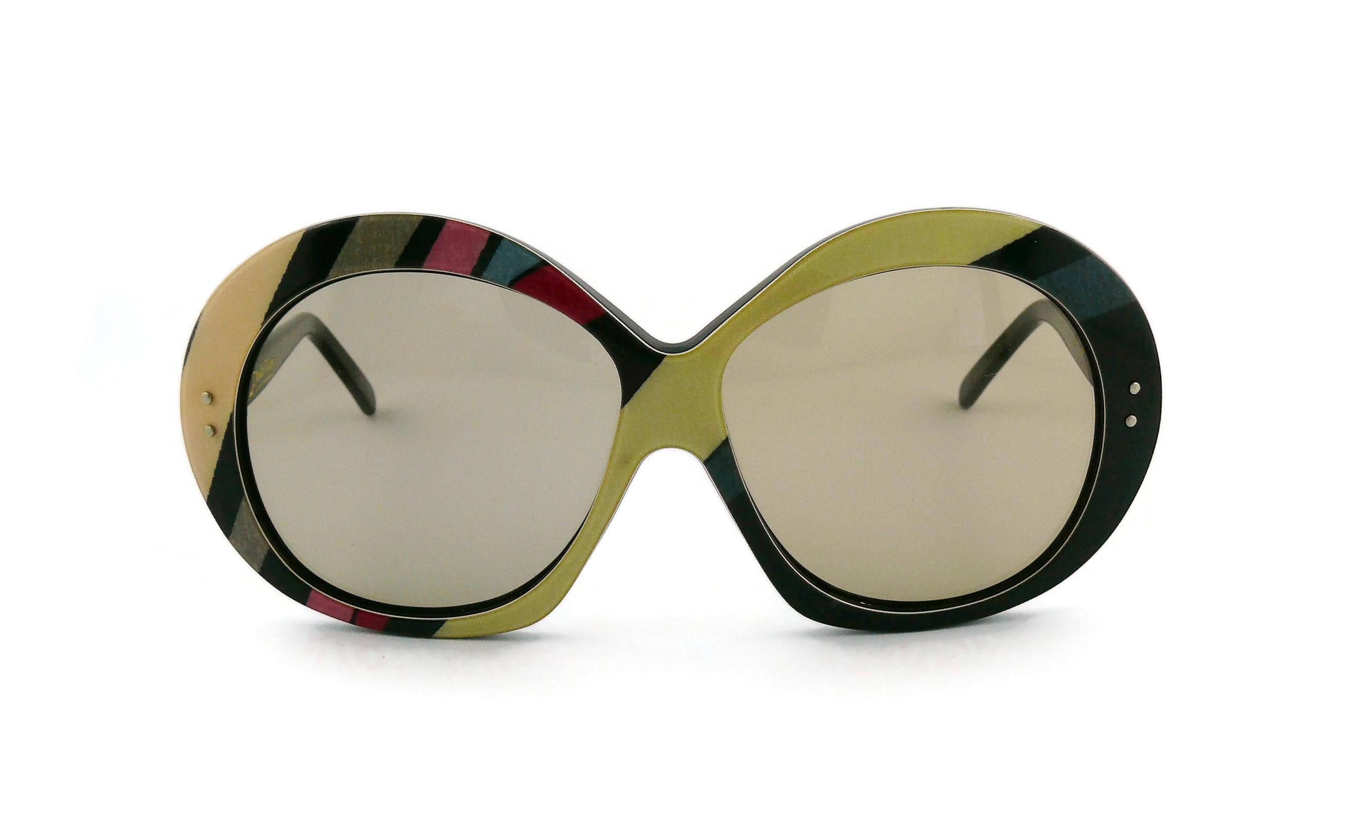 Emilio Pucci Vintage Oversized Iconic Psychedelic Print Sunglasses 4