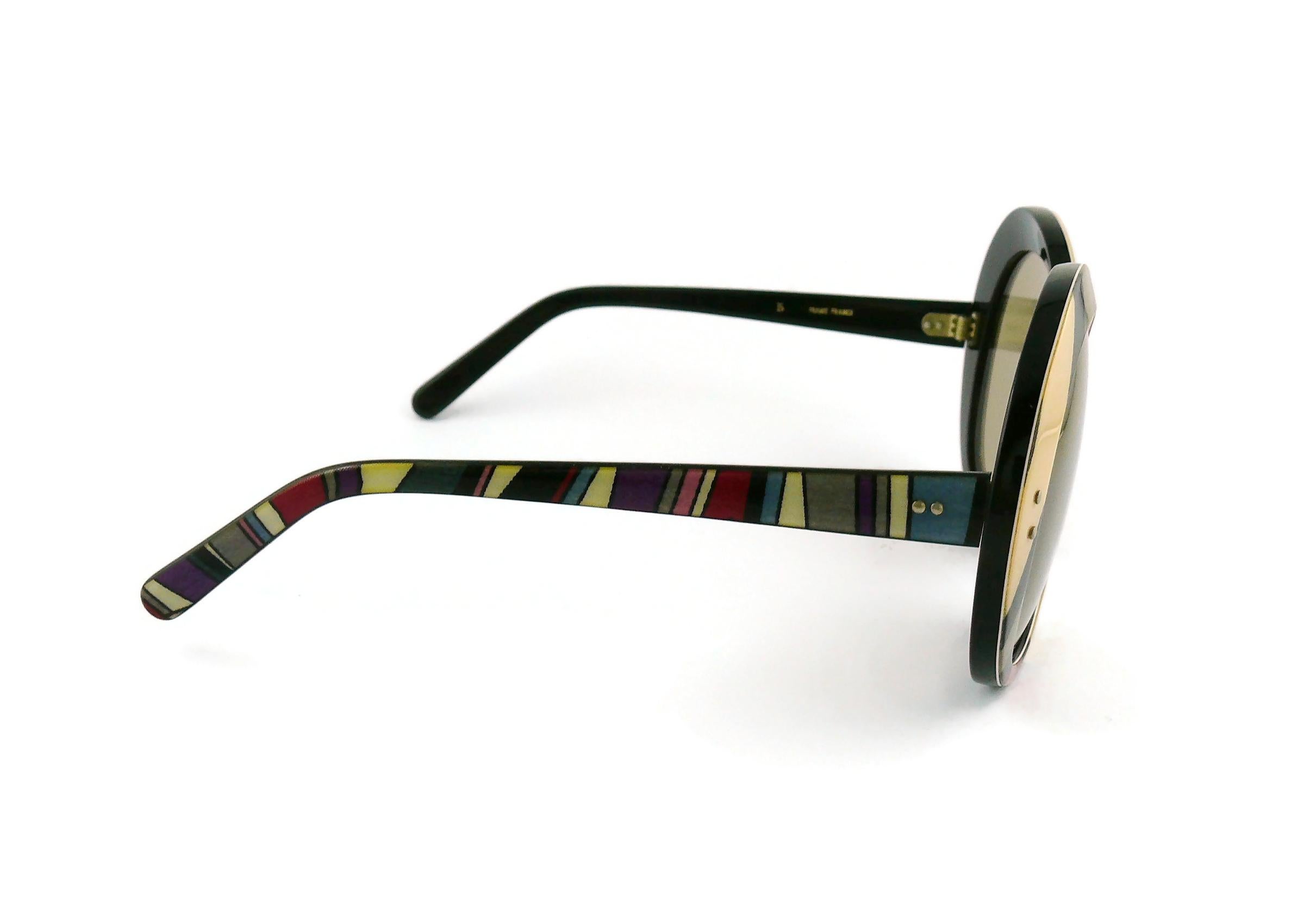 Emilio Pucci Vintage Oversized Iconic Psychedelic Print Sunglasses 6