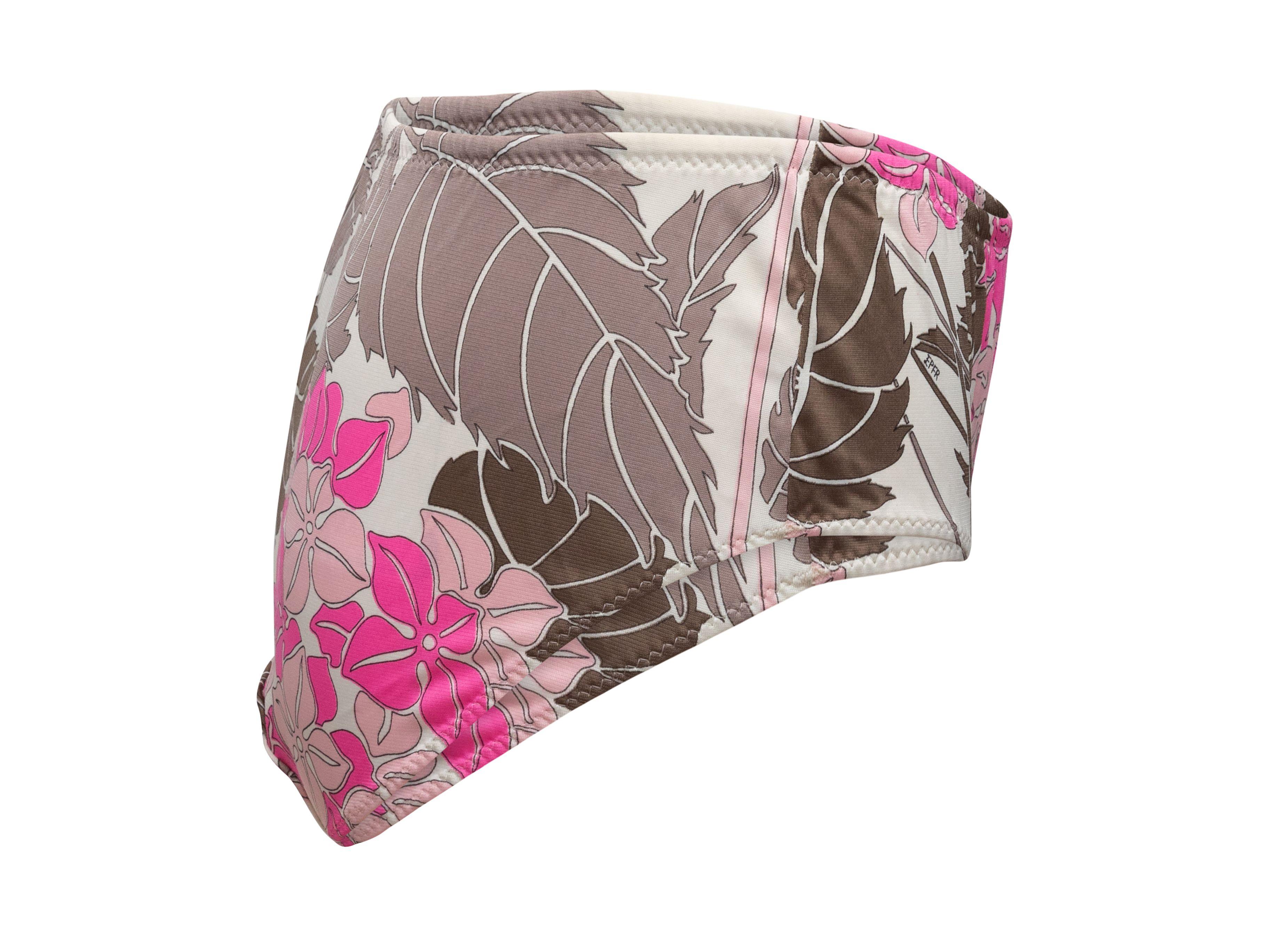 Emilio Pucci Vintage Pink & Multicolor for Formfit Rogers Floral Print Briefs 2