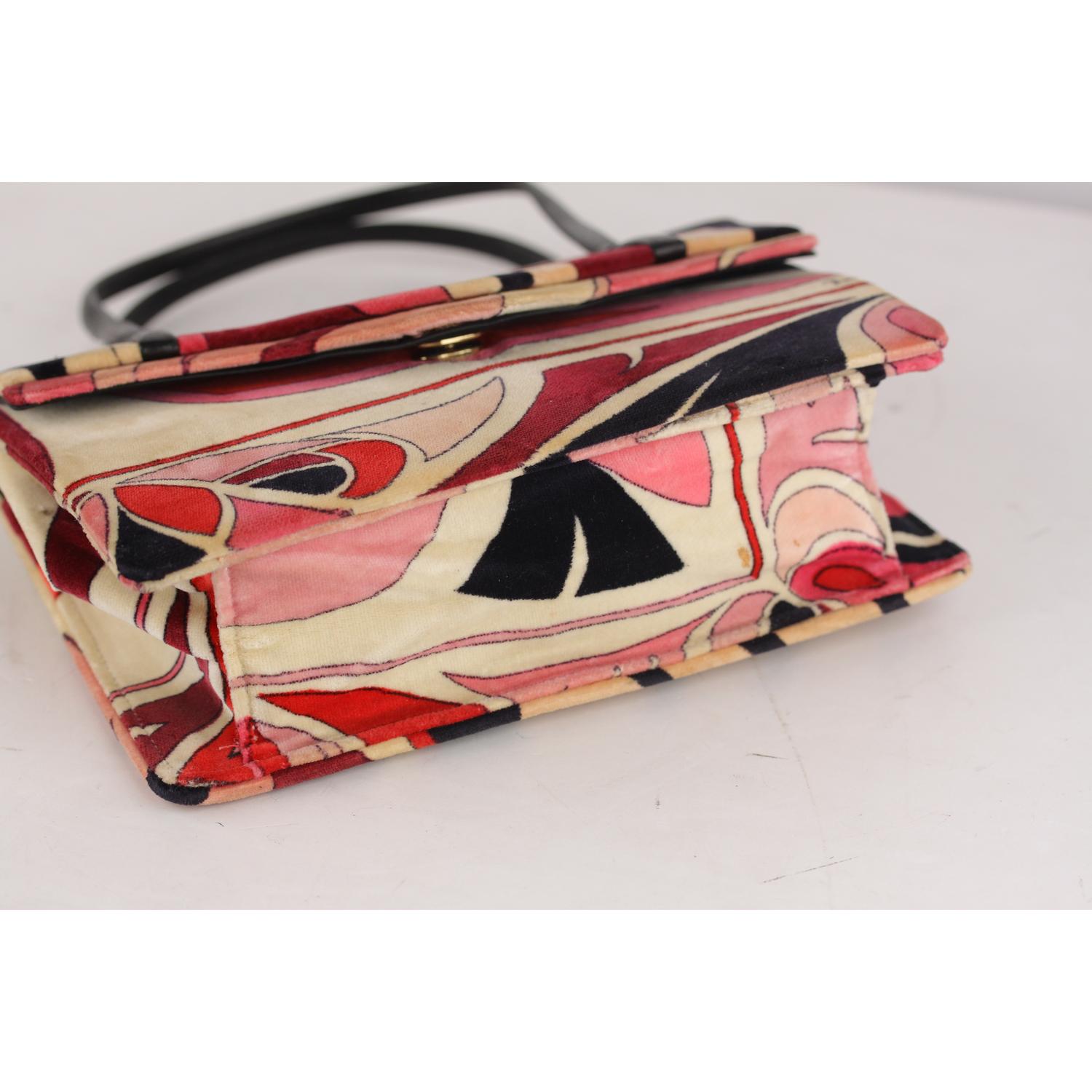 Emilio Pucci Vintage Pink Printed Top Handle Bag Handbag 2