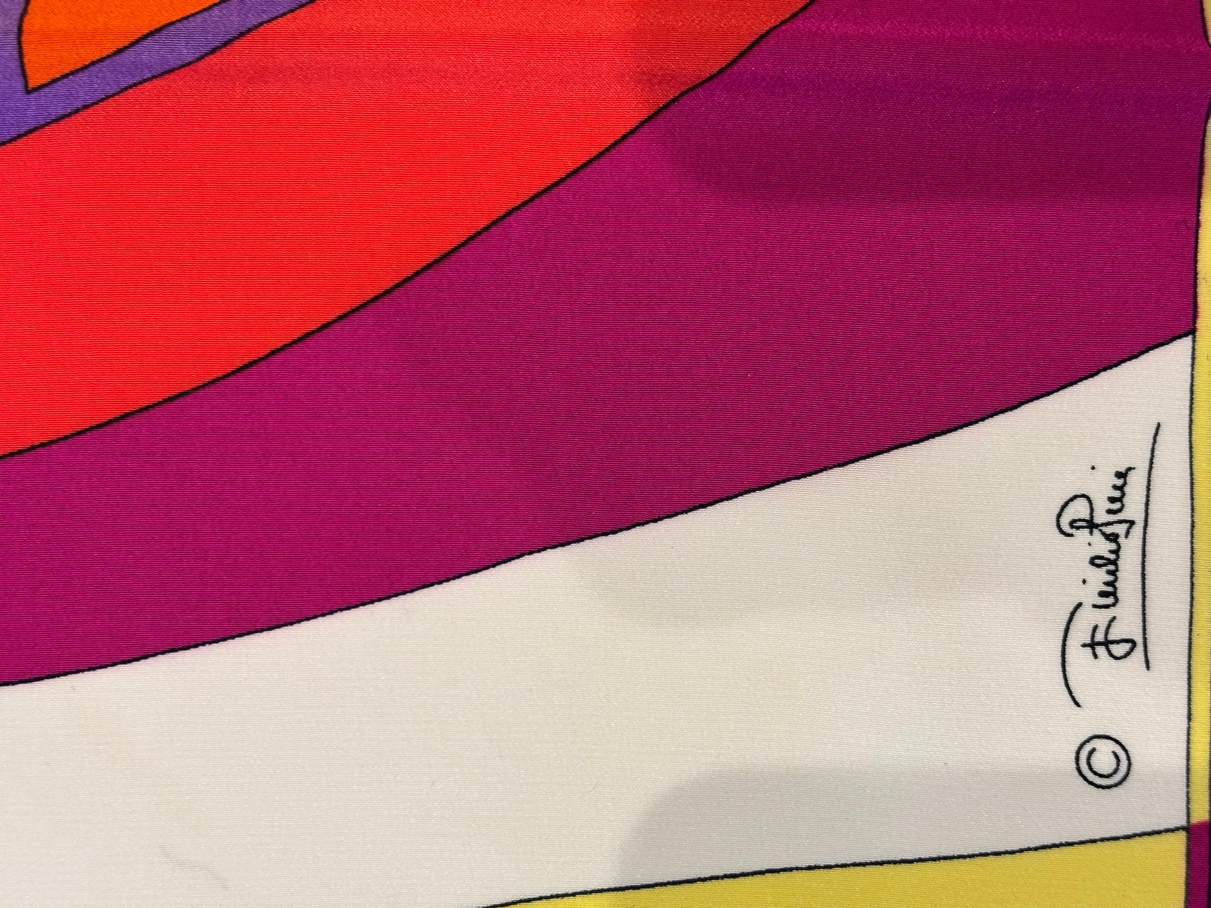 Emilio Pucci Vintage Silk Scarf For Sale 1