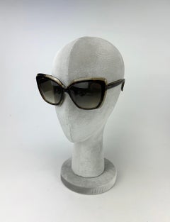 Emilio Pucci Vintage Tortoiseshell and Tan Oversize Cat Eye Sunglasses (Lunettes de soleil oversize en forme de chat)