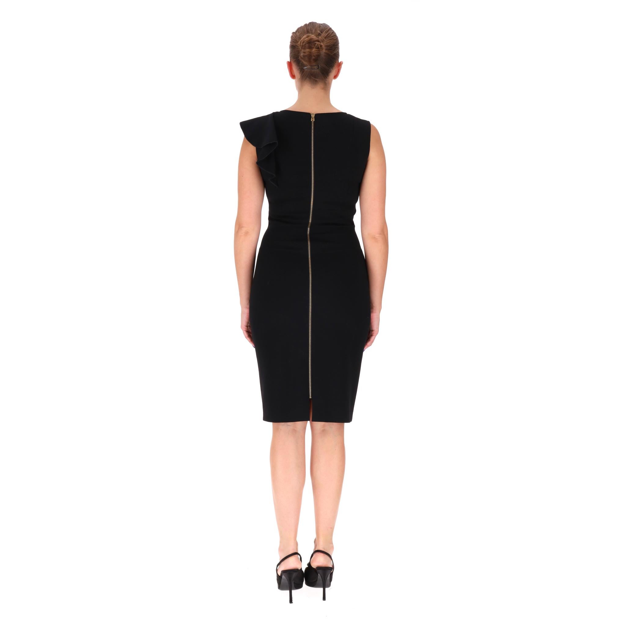 Emilio Pucci - Robe fourreau à volants en laine vierge avec ornements Excellent état - En vente à London, GB