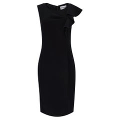 Emilio Pucci Virgin Wool Ruffle Embellished Sheath Dress