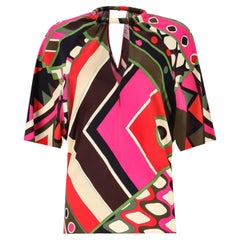 Emilio Pucci 'Vivara' Print V-Neck Top