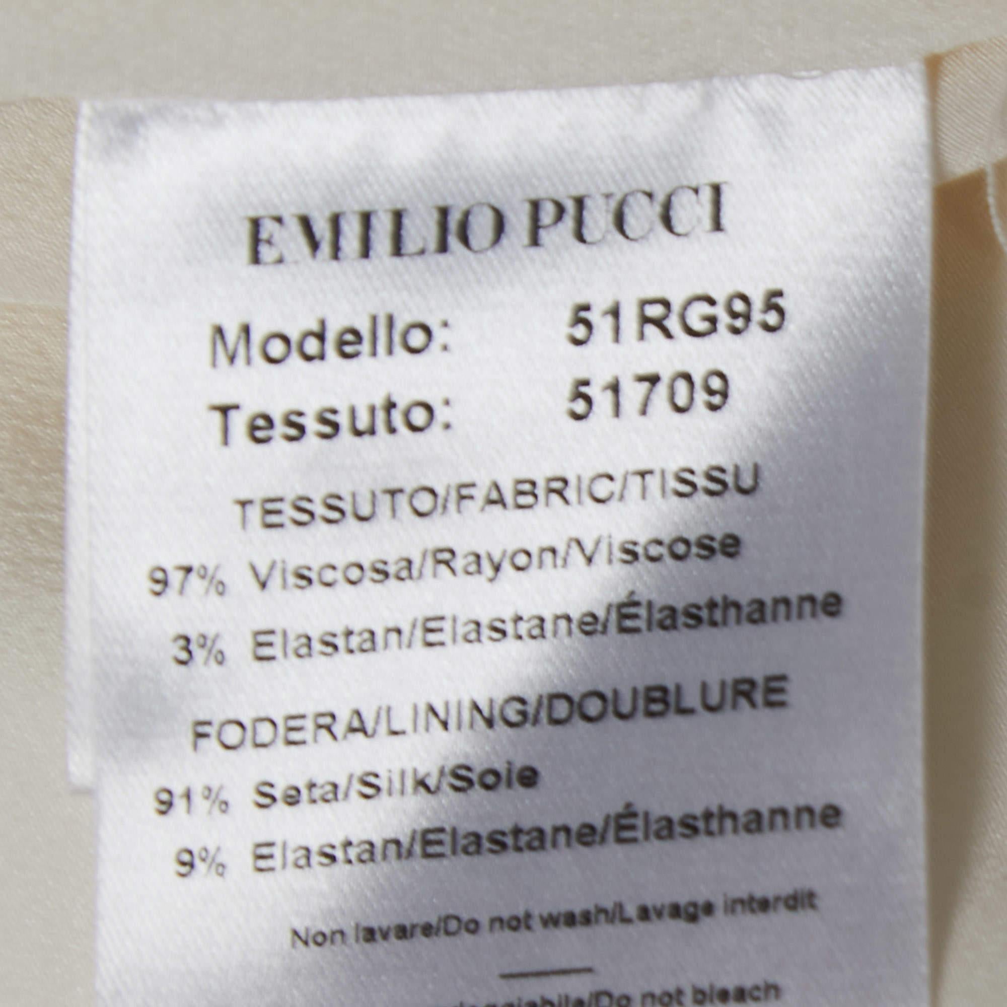 Women's Emilio Pucci White Crepe Chain Halter Neck Mini Dress S