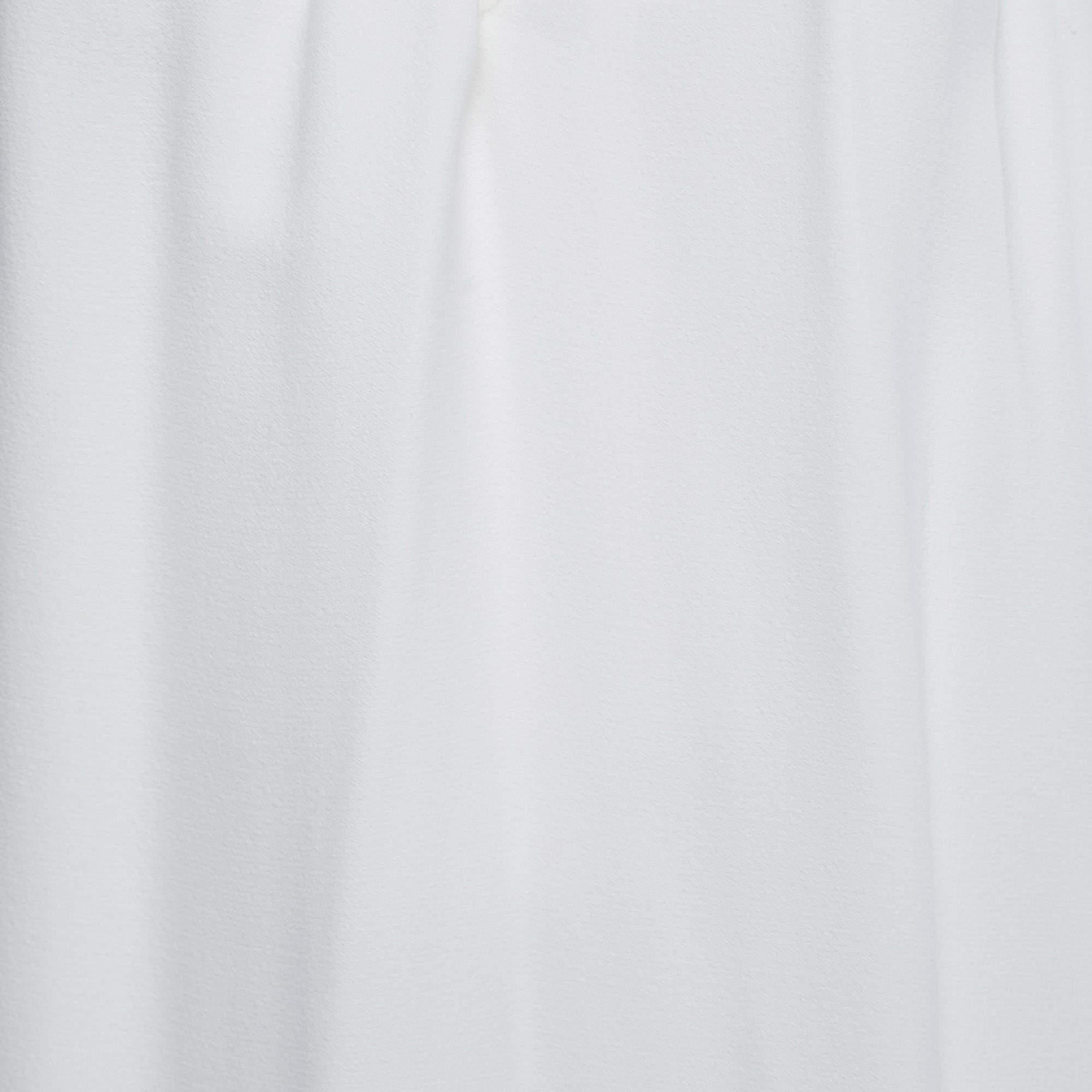 Emilio Pucci White Crepe Chain Halter Neck Mini Dress S 2