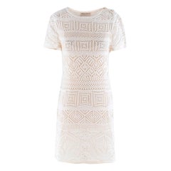 Emilio Pucci White Crochet Cotton Dress - Size M