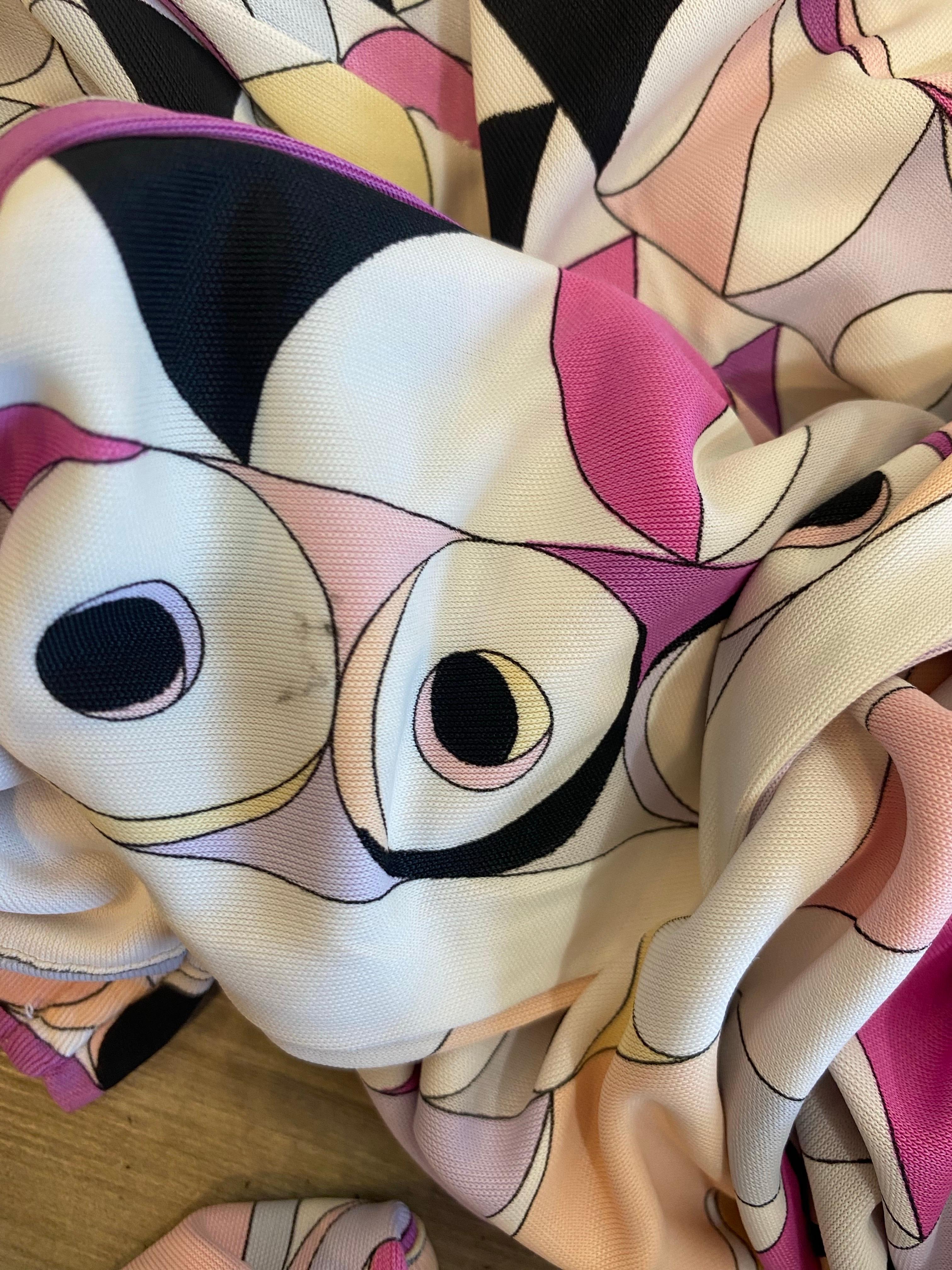 Emilio Pucci, abito midi bianco con motivo. 6