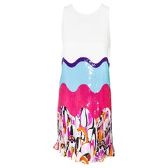 Emilio Pucci White Multi Sequined Dress 