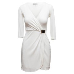 Emilio Pucci White Surplice Neck Mini Dress