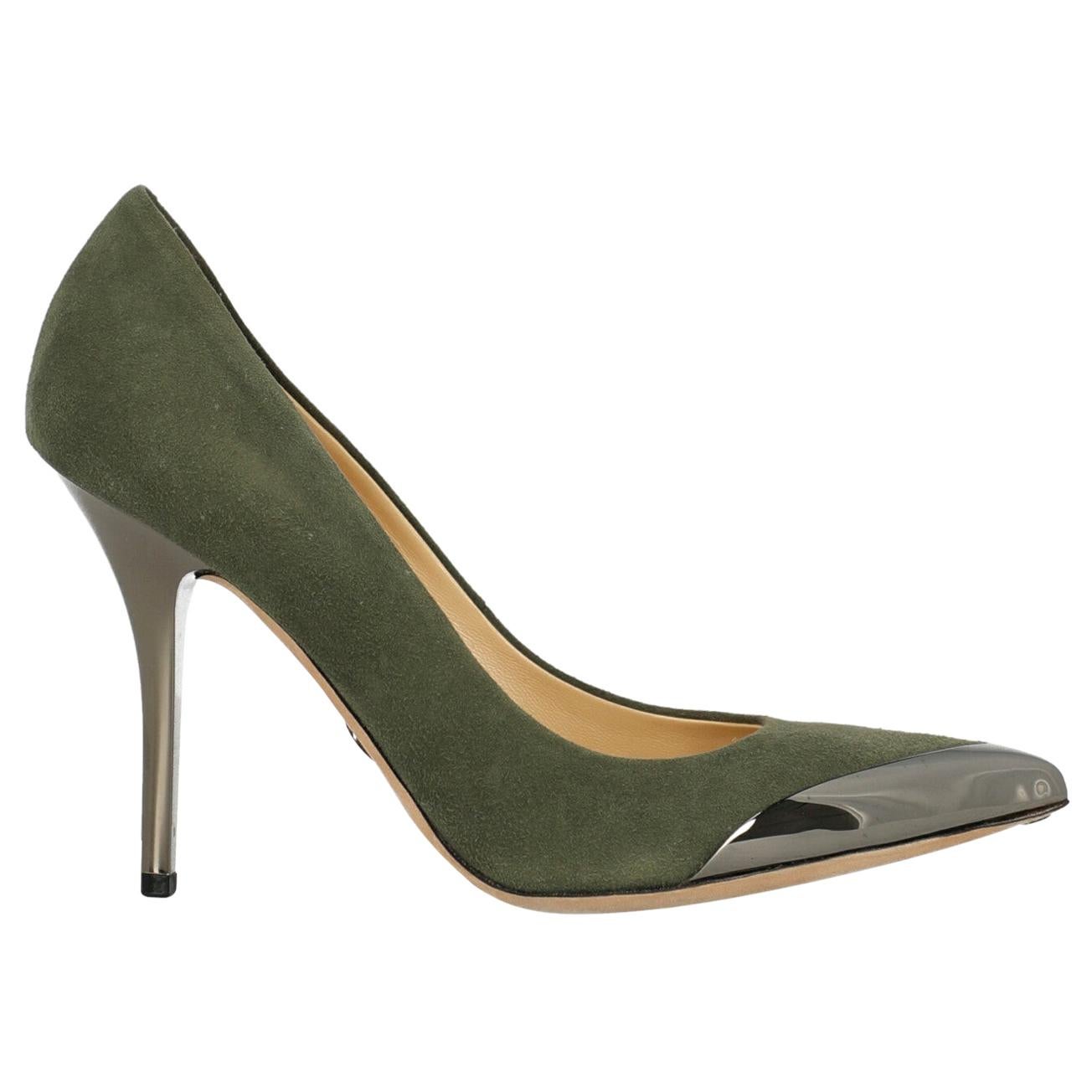 Emilio Pucci Woman Pumps Green Leather IT 36 For Sale