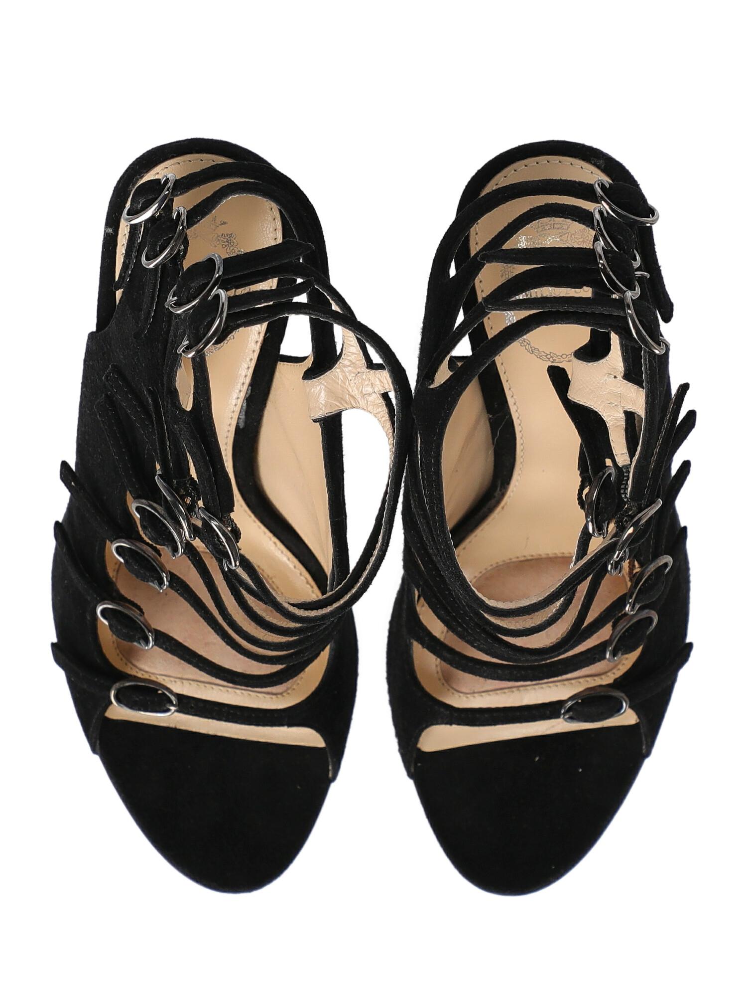 Emilio Pucci Woman Sandals Black Leather IT 36 For Sale 2