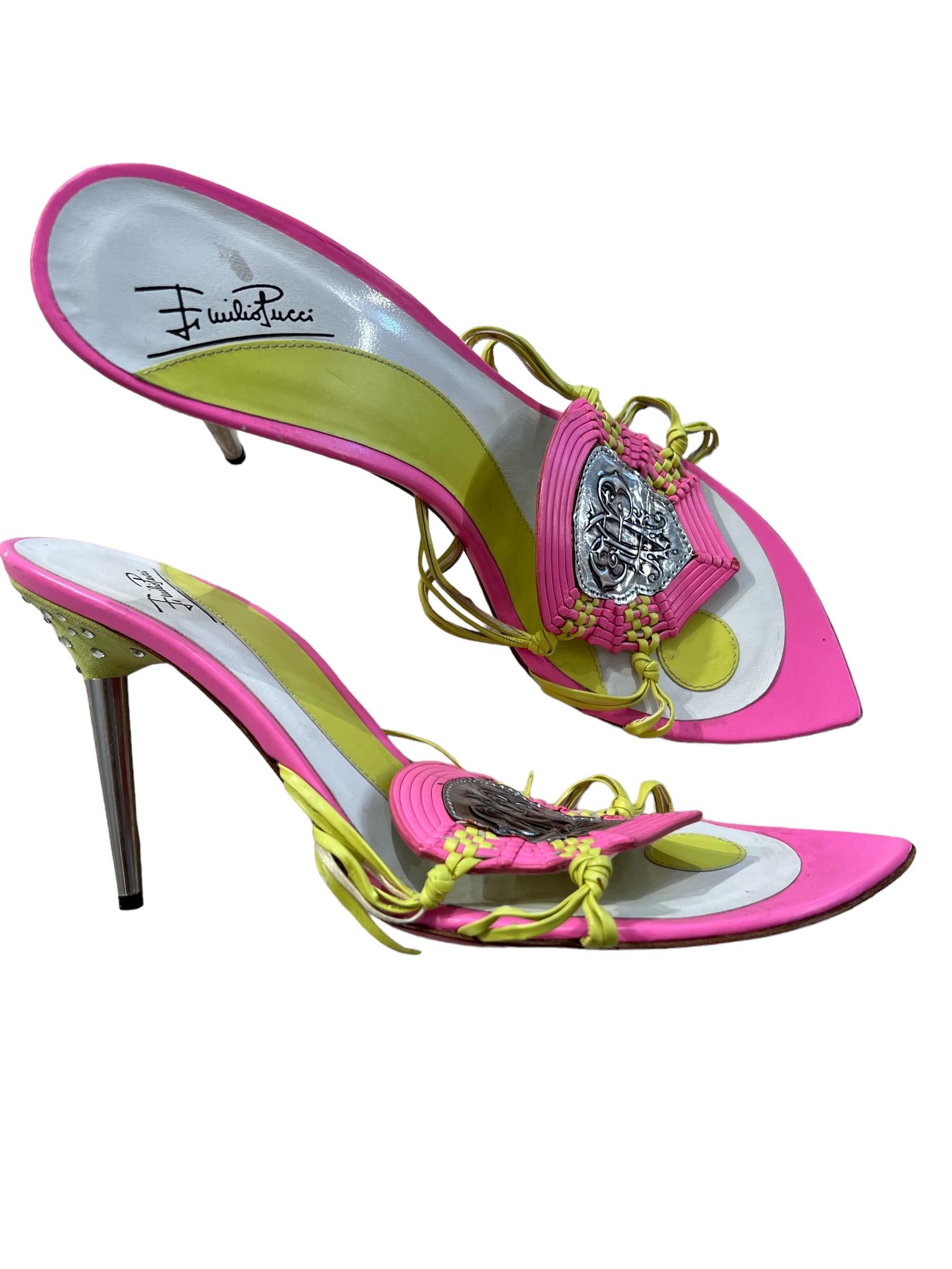 Brown Emilio Pucci Women´s Hot PInk Leather Size 40