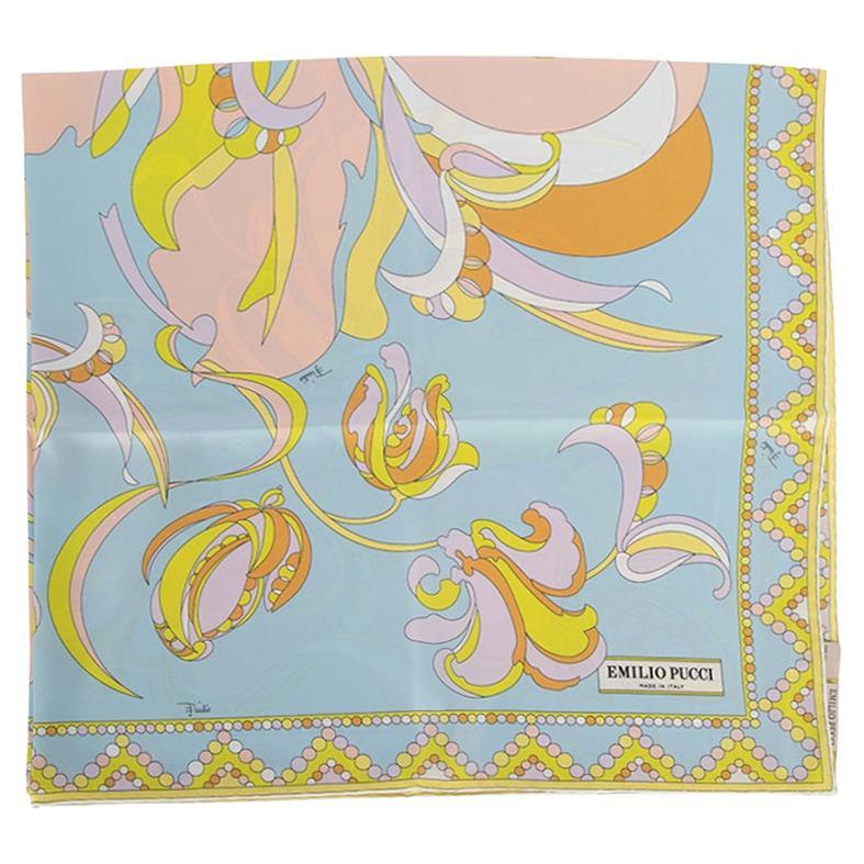 Emilio Pucci Women's Abstract Floral Pattern Silk Scarf