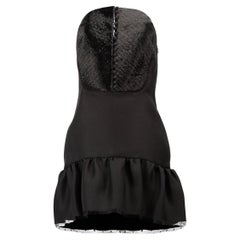 Emilio Pucci Women's Black Beaded Panel Bow Detail Mini Dress