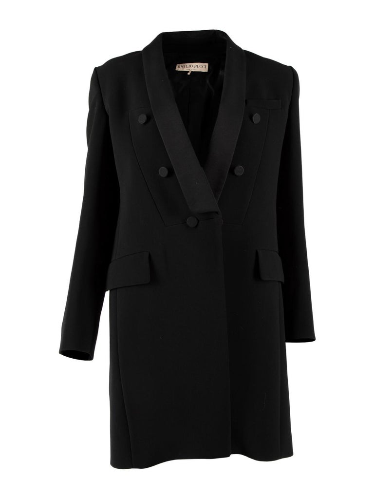 Emilio Pucci Women's Embossed Collar Blazer Style Coat For Sale at 1stDibs