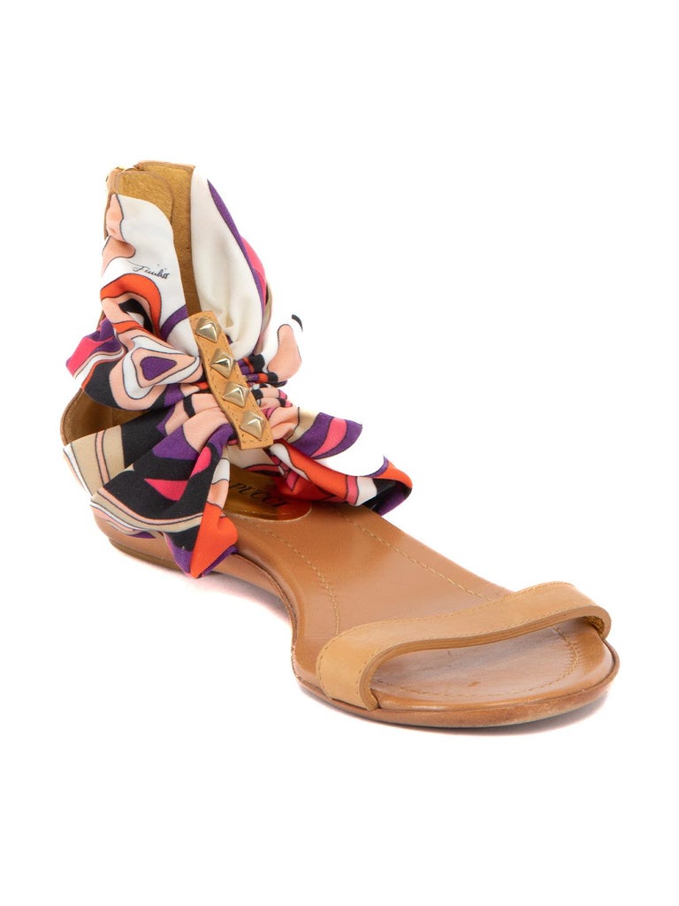 Pucci Women's Iris Print Sandal Multicolor
