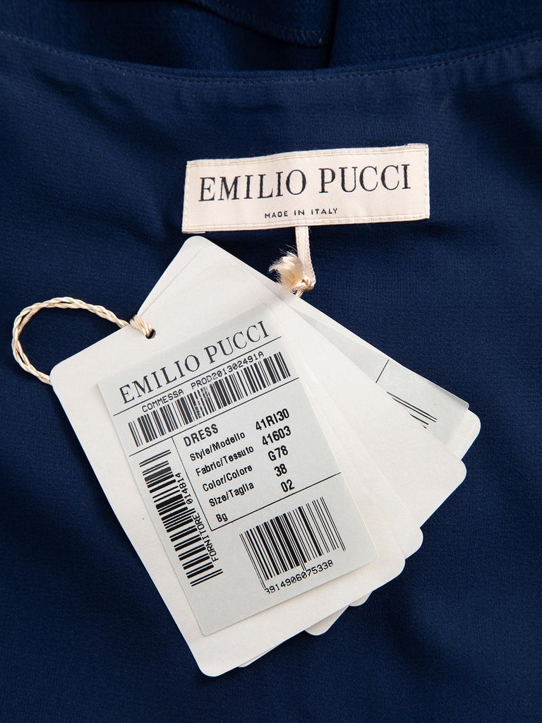 Emilio Pucci Women's V Neck Knee Length Dress For Sale 3
