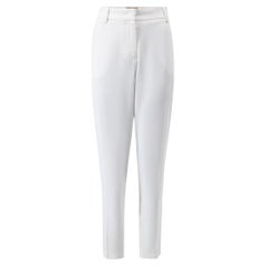 Emilio Pucci Women's White Straight Leg Trousers