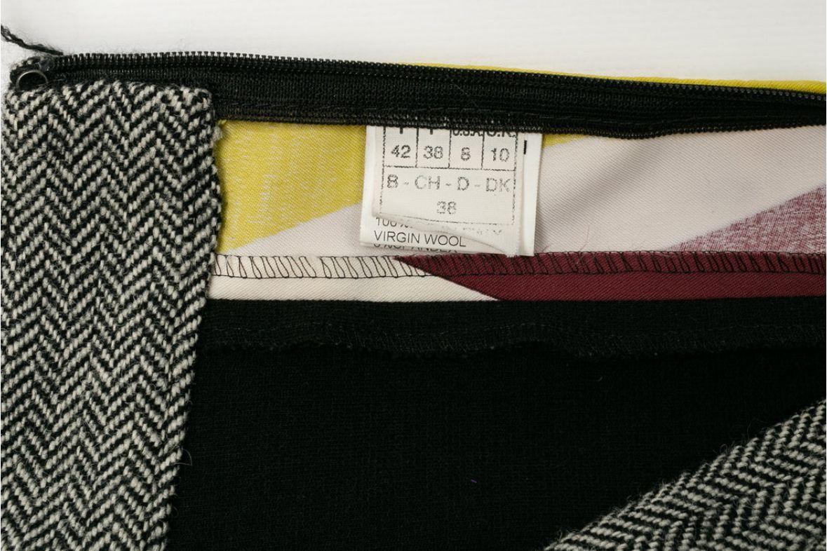 Emilio Pucci Costume en laine et imprimé géométrique multicolore en vente 5