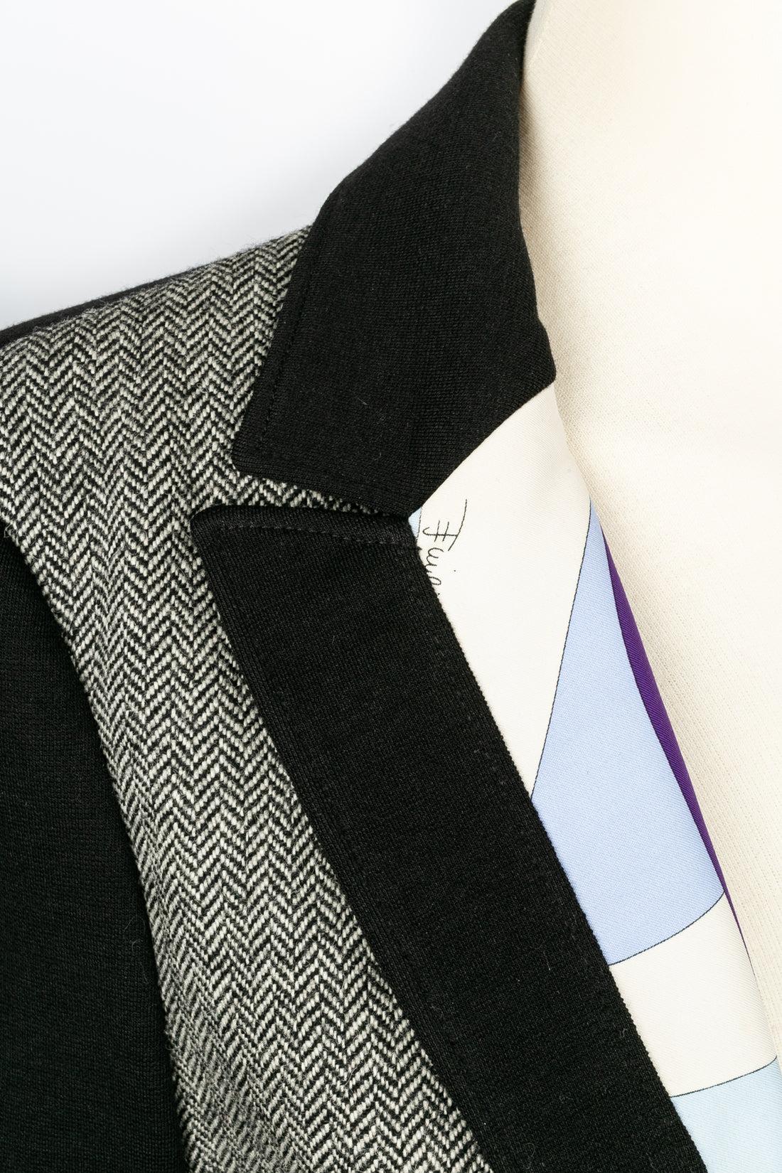 Emilio Pucci Costume en laine et imprimé géométrique multicolore en vente 9