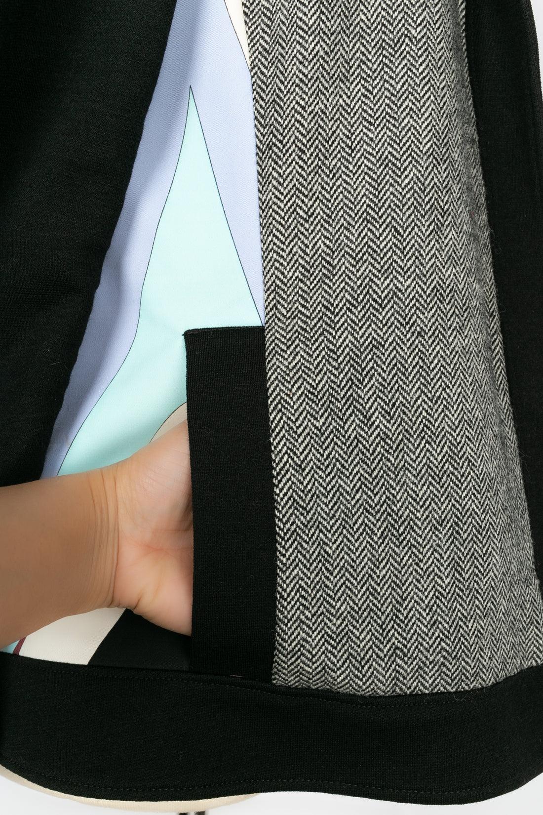 Emilio Pucci Anzug aus Wolle und mehrfarbigem, geometrischem Druck im Angebot 11