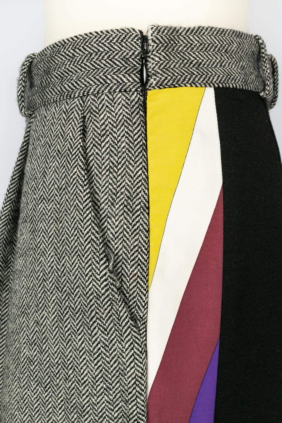 Emilio Pucci Costume en laine et imprimé géométrique multicolore en vente 2