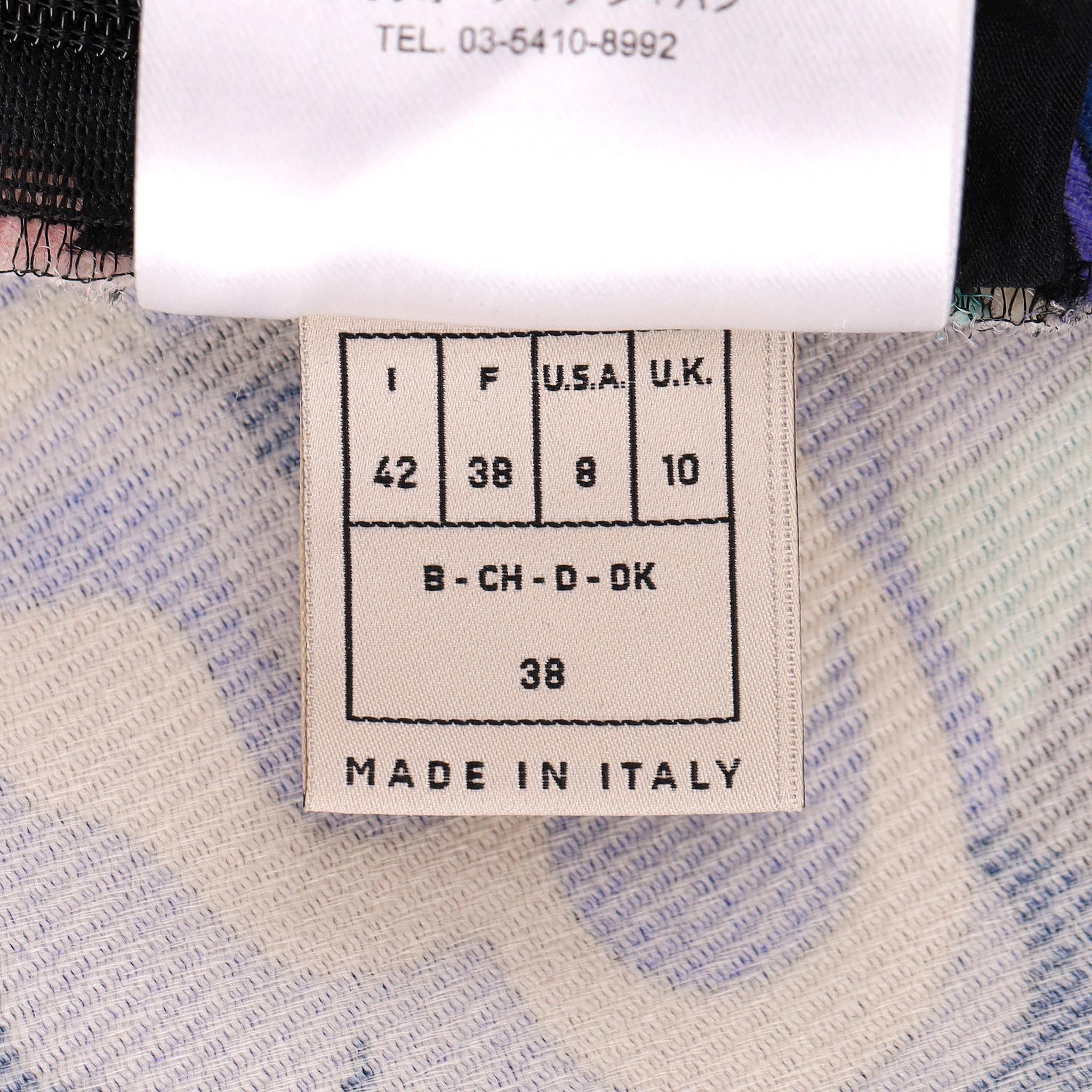 Emilio Pucci - Vestito floreale in lana e misto seta in vendita 2