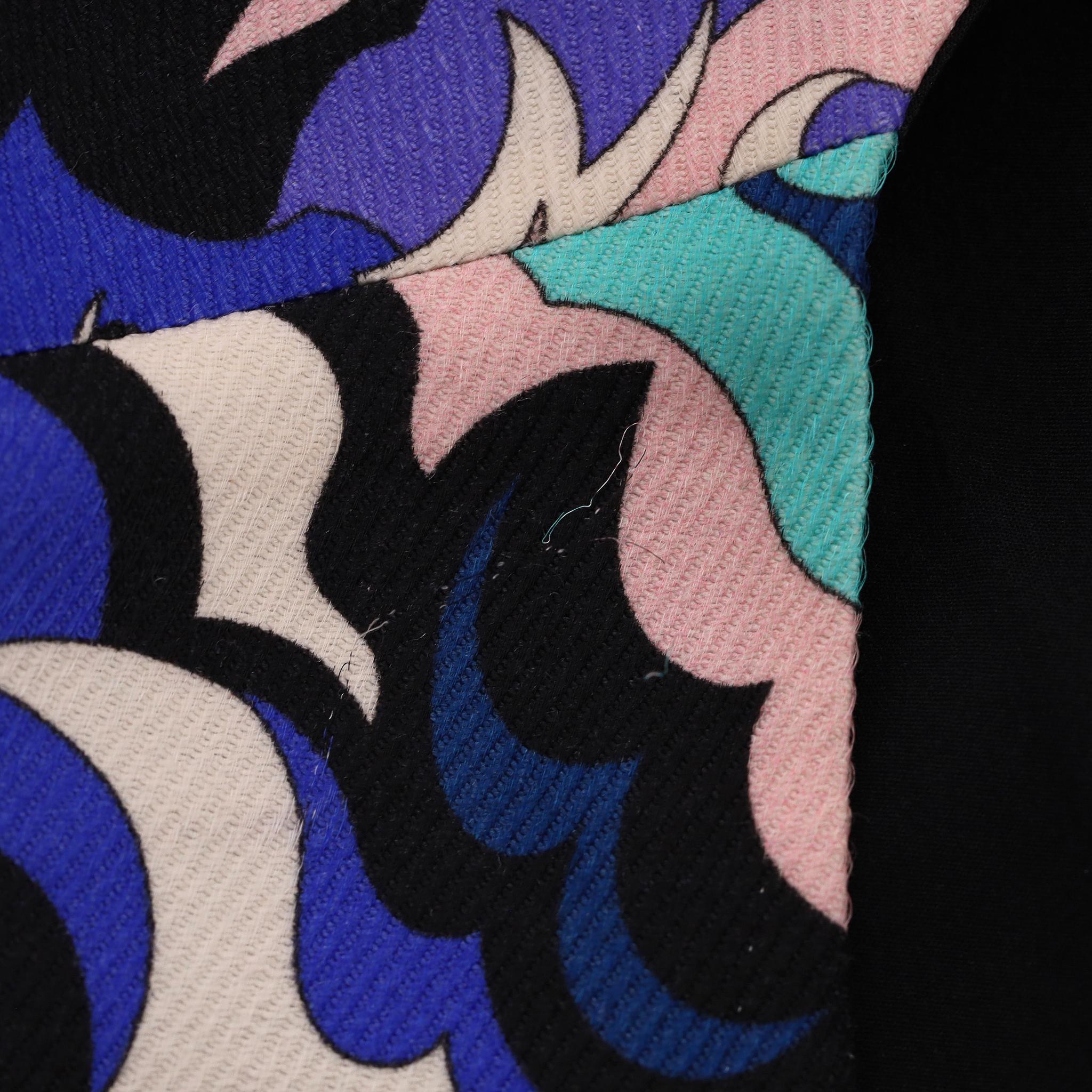 Emilio Pucci - Vestito floreale in lana e misto seta in vendita 3