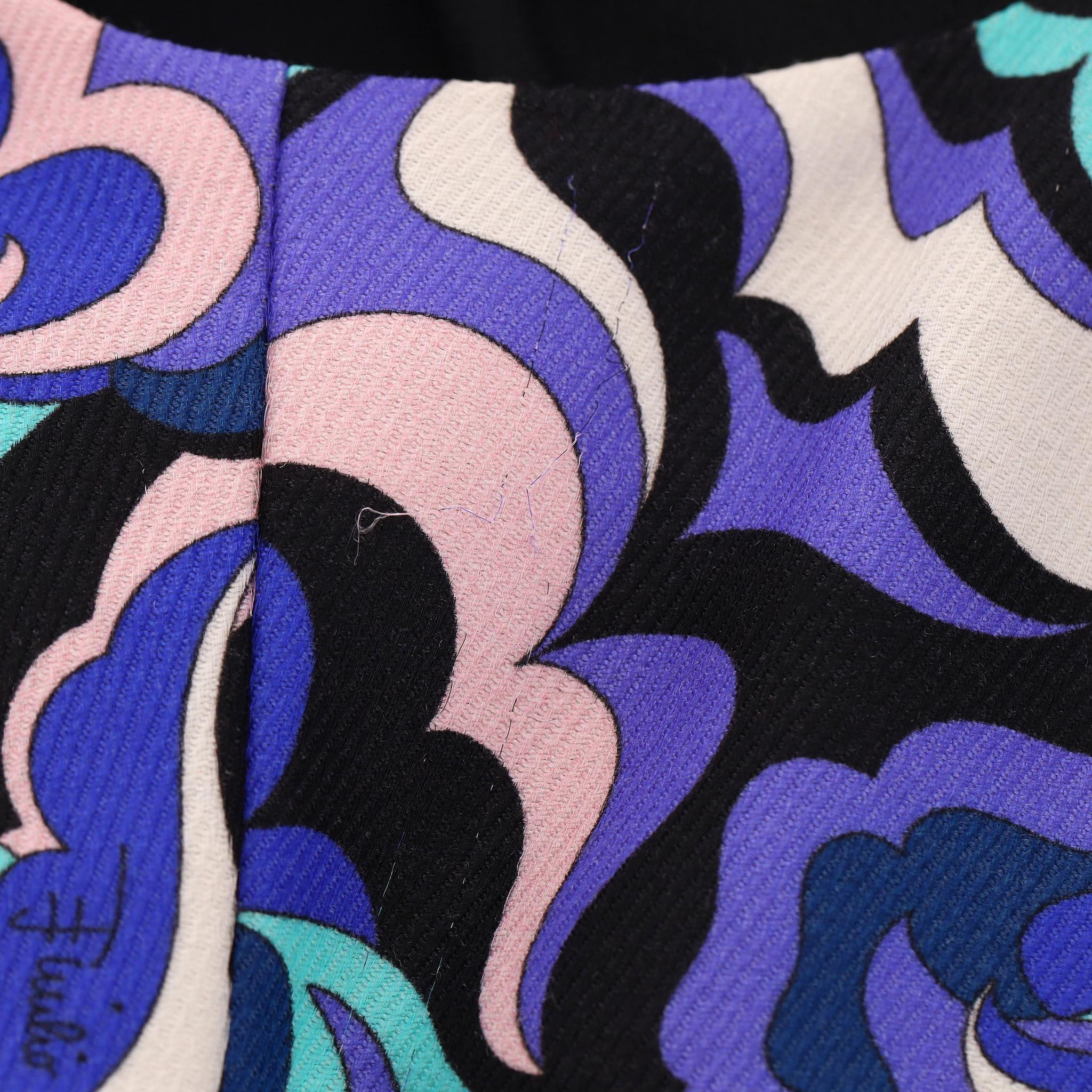 Emilio Pucci - Vestito floreale in lana e misto seta in vendita 4