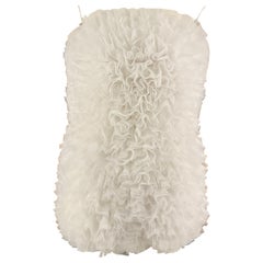 EMILIO PUCCI x TOMO KOIZUMI Combinaison blanche en tulle mélangé de polyester à volants taille 2