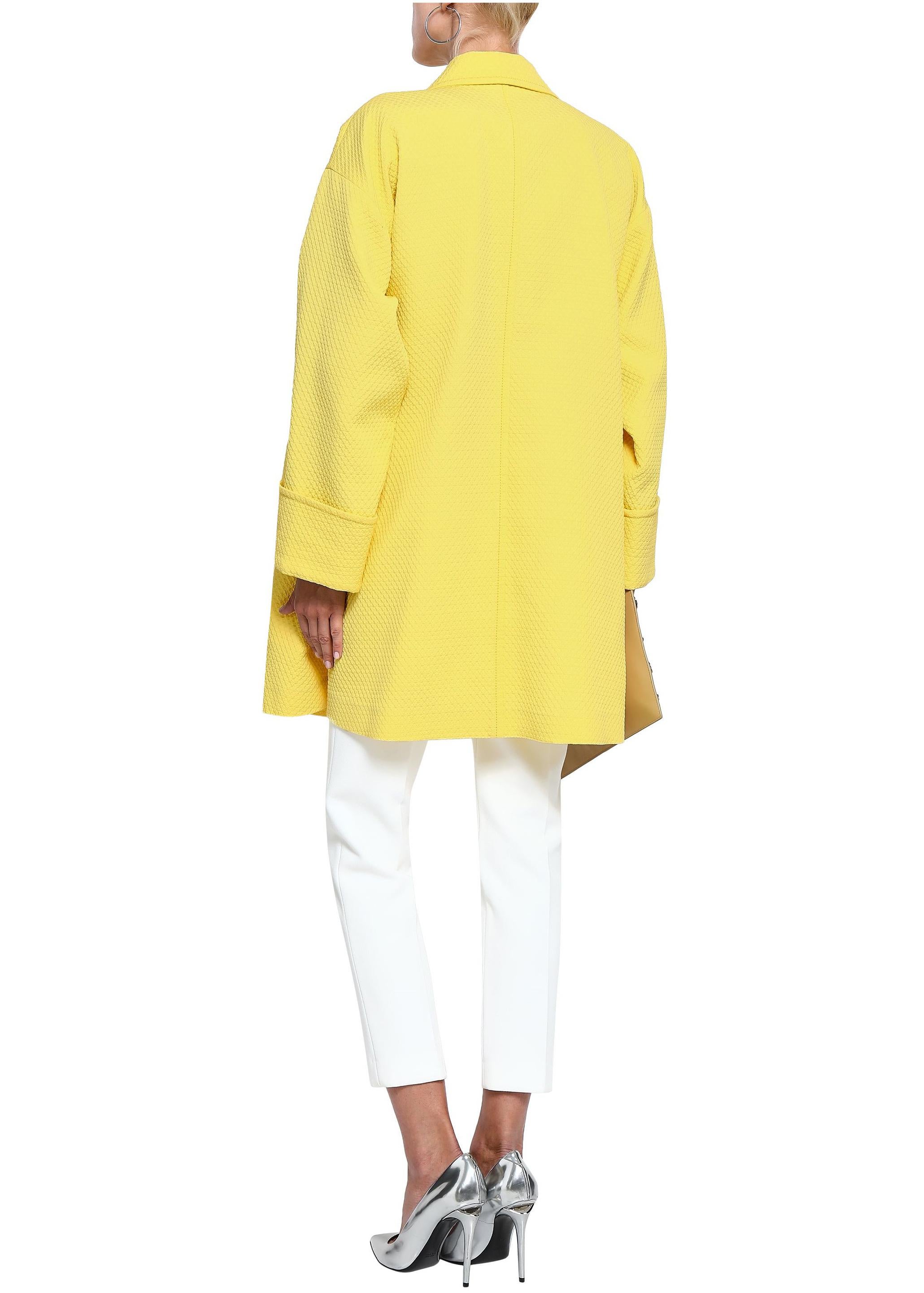 Yellow Emilio Pucci yellow matelasse oversized coat Size M