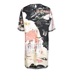 EMILIO PUCCI Multicolor Signature Print Silk Hollywood Shift Tunic Dress 44