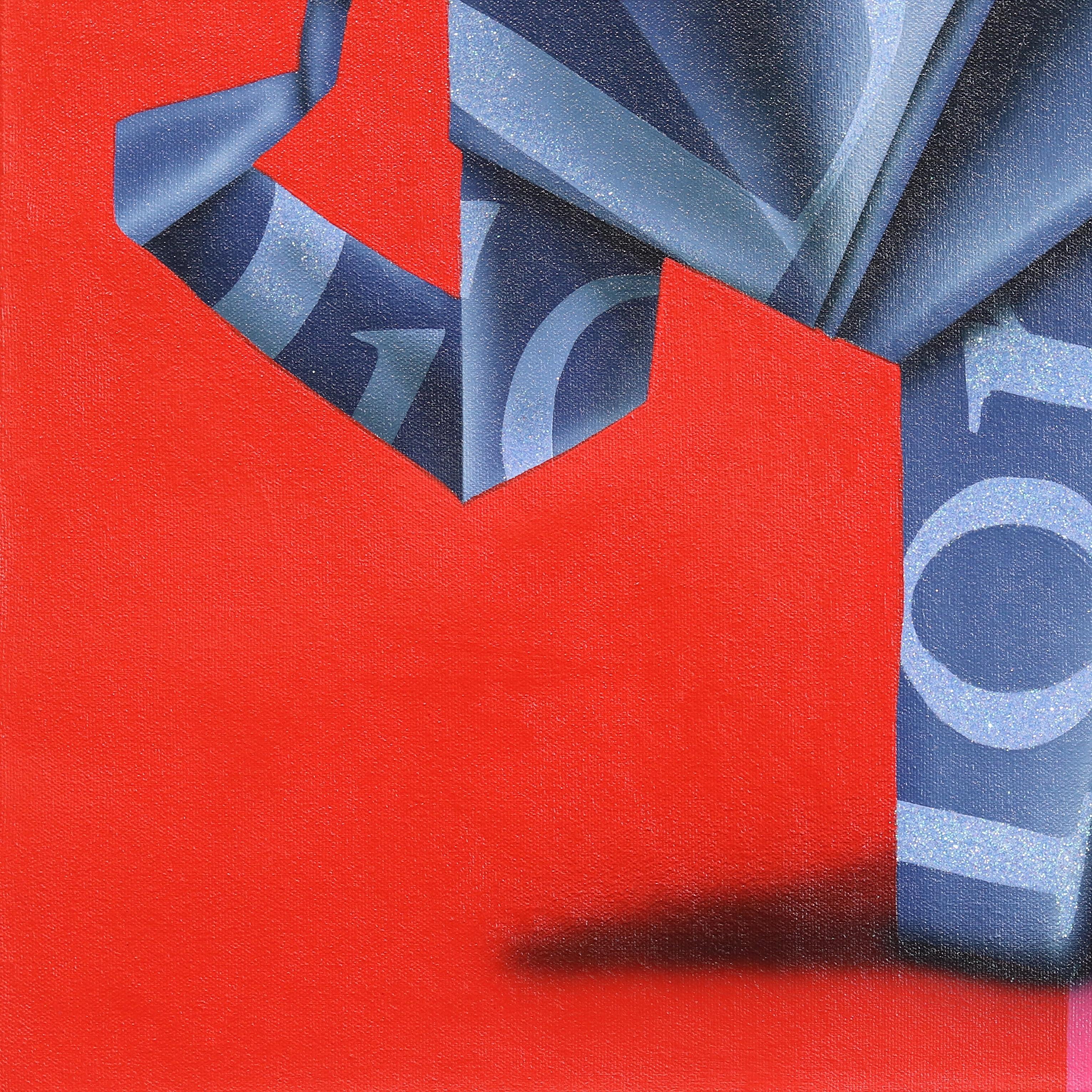Honor und Dior -  Original Origami-inspiriertes Gemälde in Mischtechnik im Angebot 3