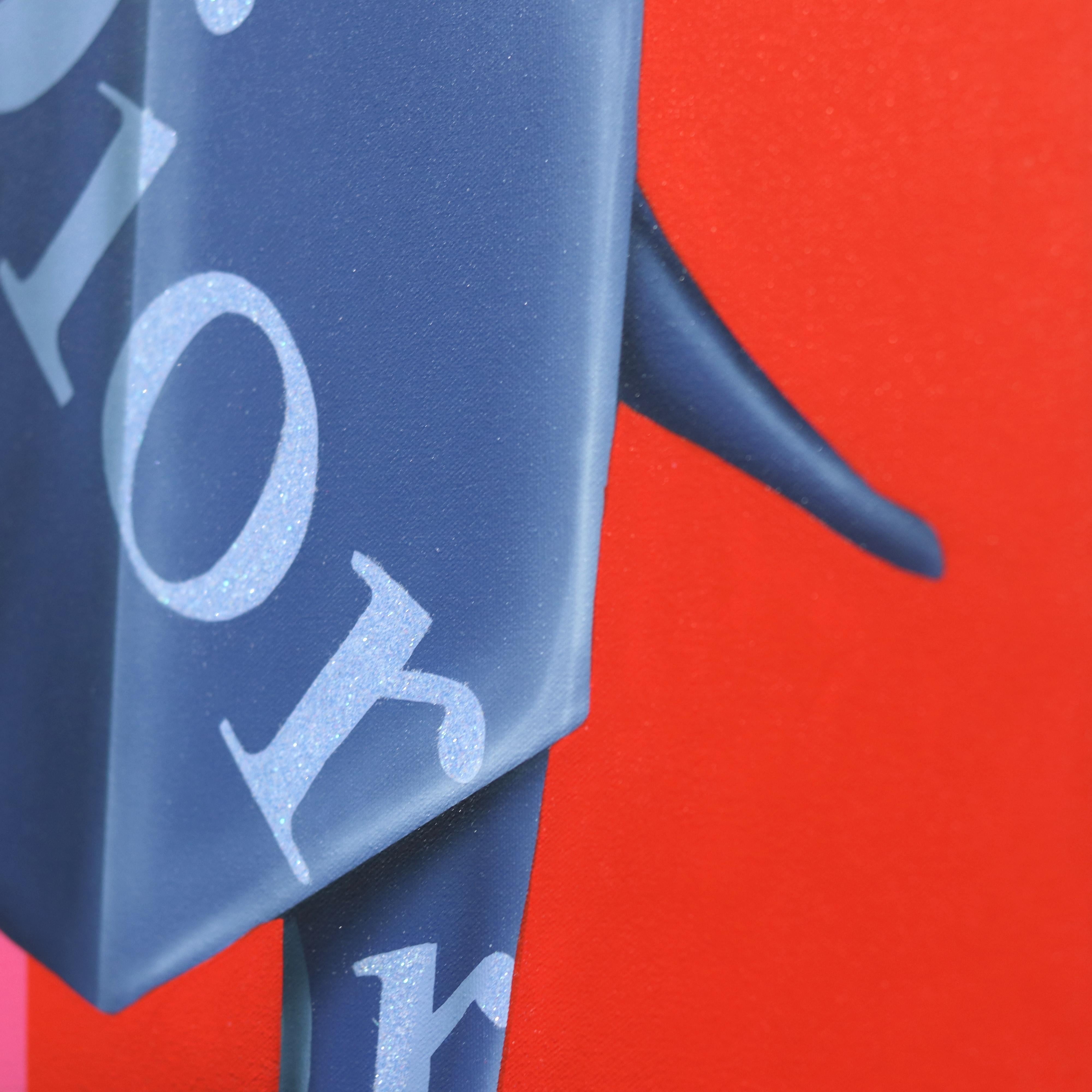 Honor und Dior -  Original Origami-inspiriertes Gemälde in Mischtechnik im Angebot 4