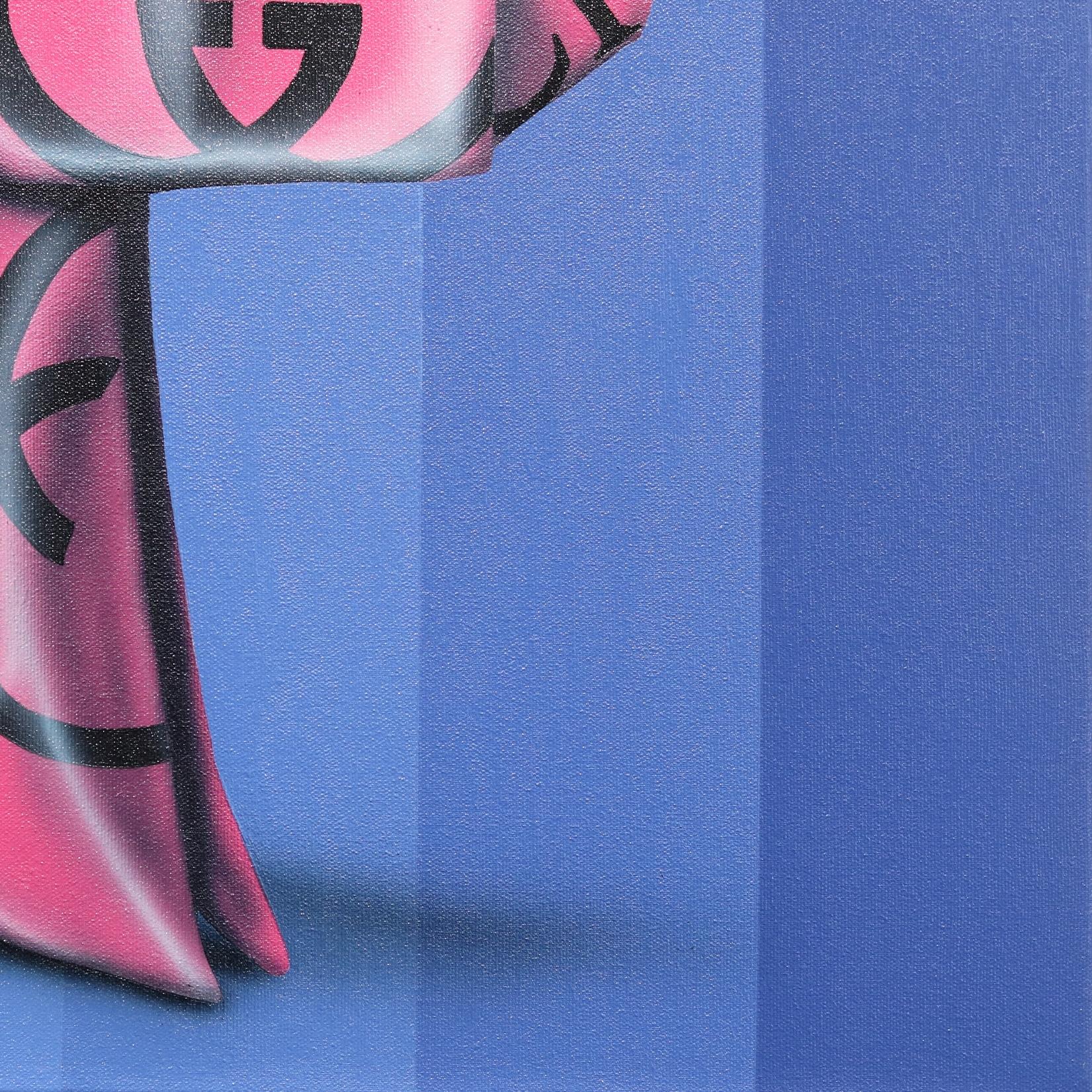 Emilio Rama's captivating pop art-inspired paintings featuring origami animal figures are a distinctive and original contribution to the realm of contemporary art. With a vibrant interplay of bold colors, logos, and allusions to popular culture,