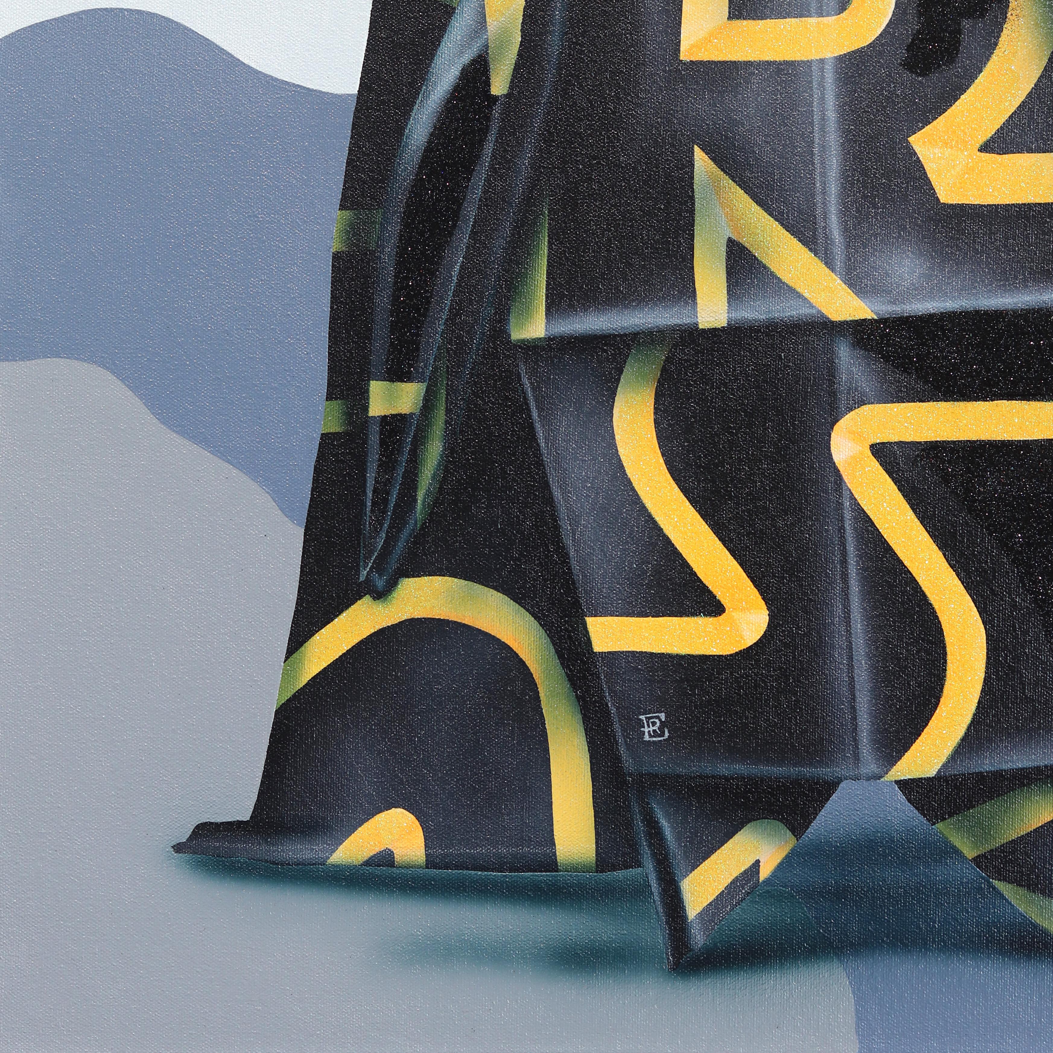 Honor and Vader (Meister) –  Original Origami-inspiriertes Gemälde in Mischtechnik im Angebot 3
