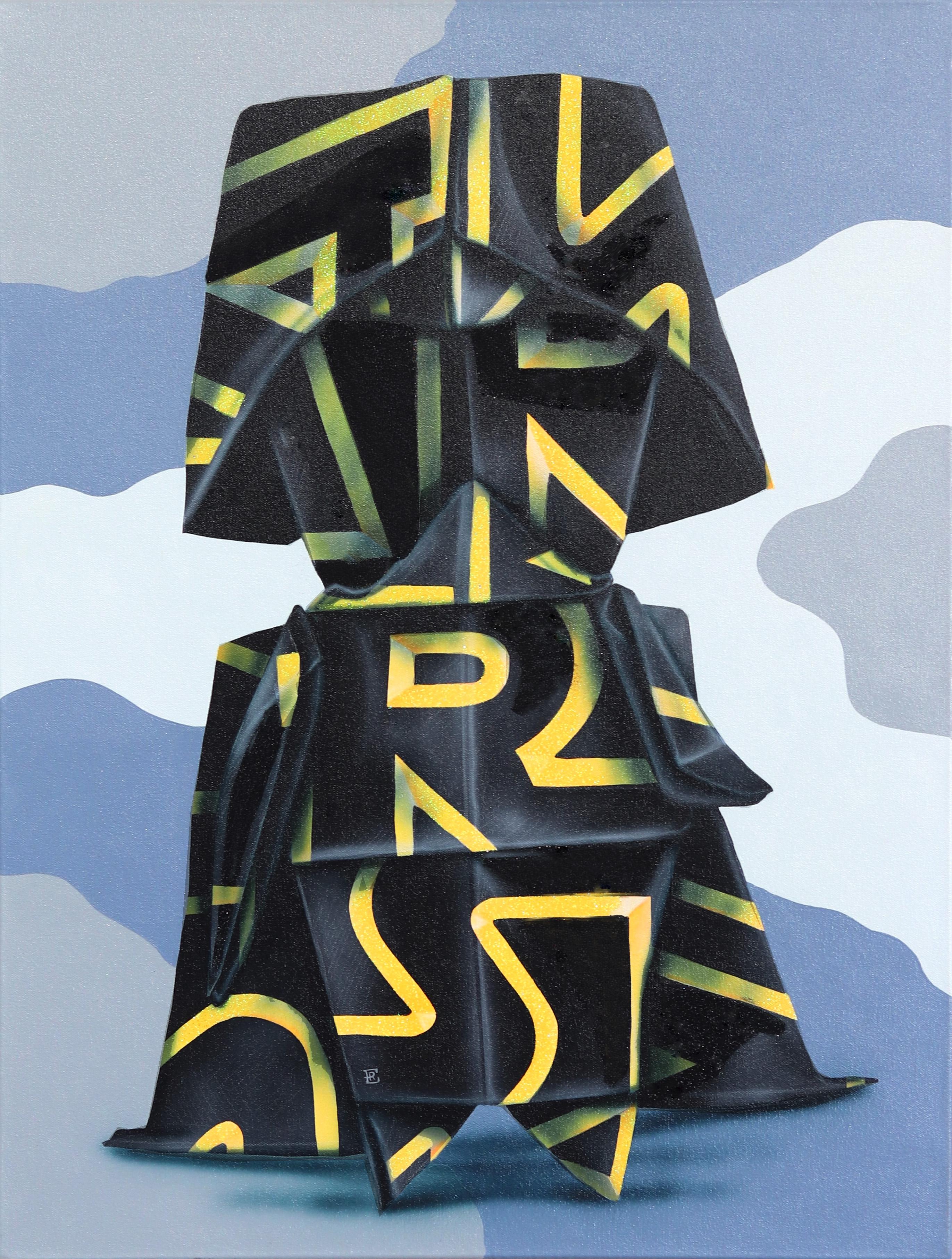 Honor and Vader (Master) -  Original Mixed Media Origami Inspired Painting