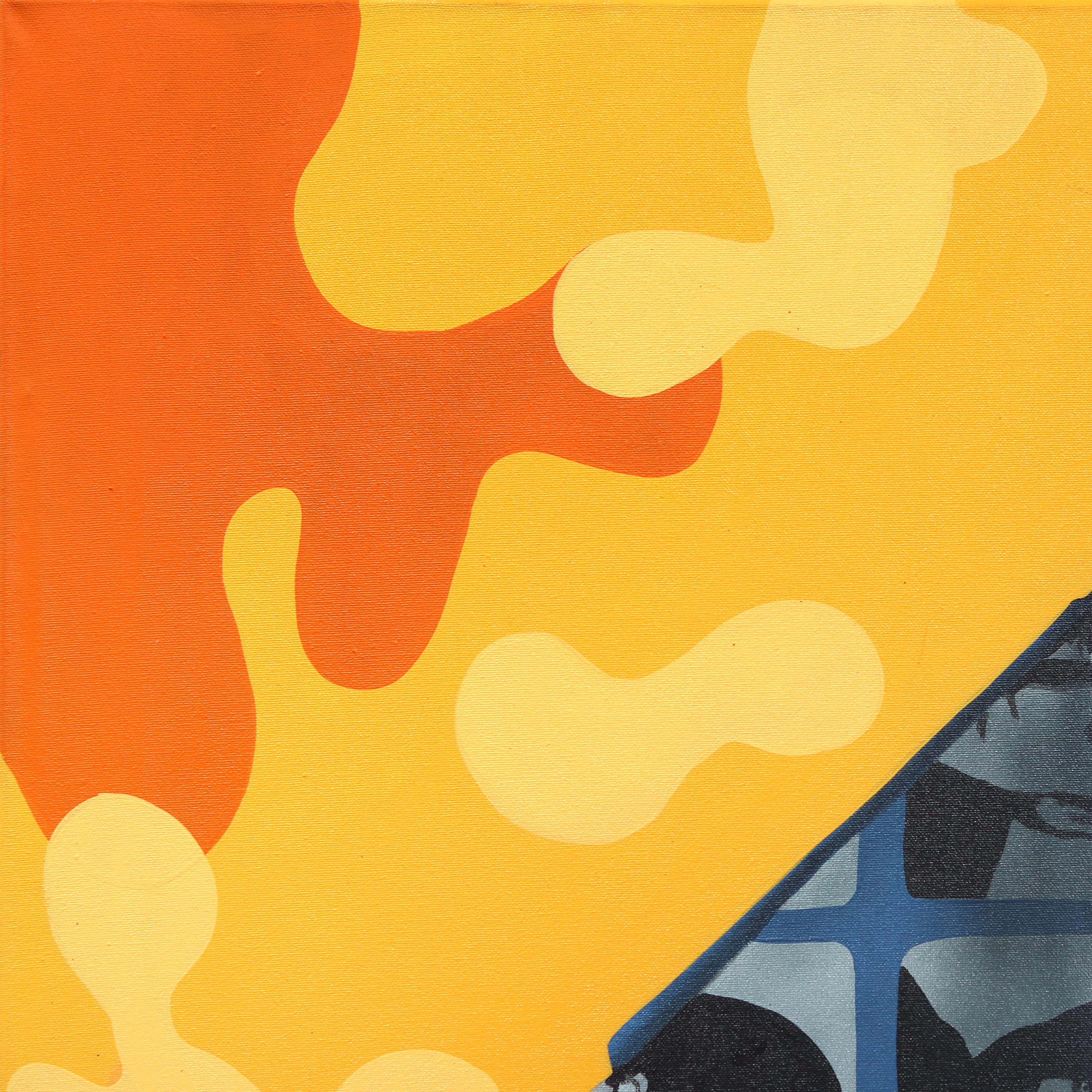 Honor Y Beatles 2 - Pittura figurativa su tela ispirata agli origami in vendita 4