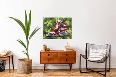 Jordan I - Origami Inspired Sneaker Still Life Camouflage Painting on Canvas