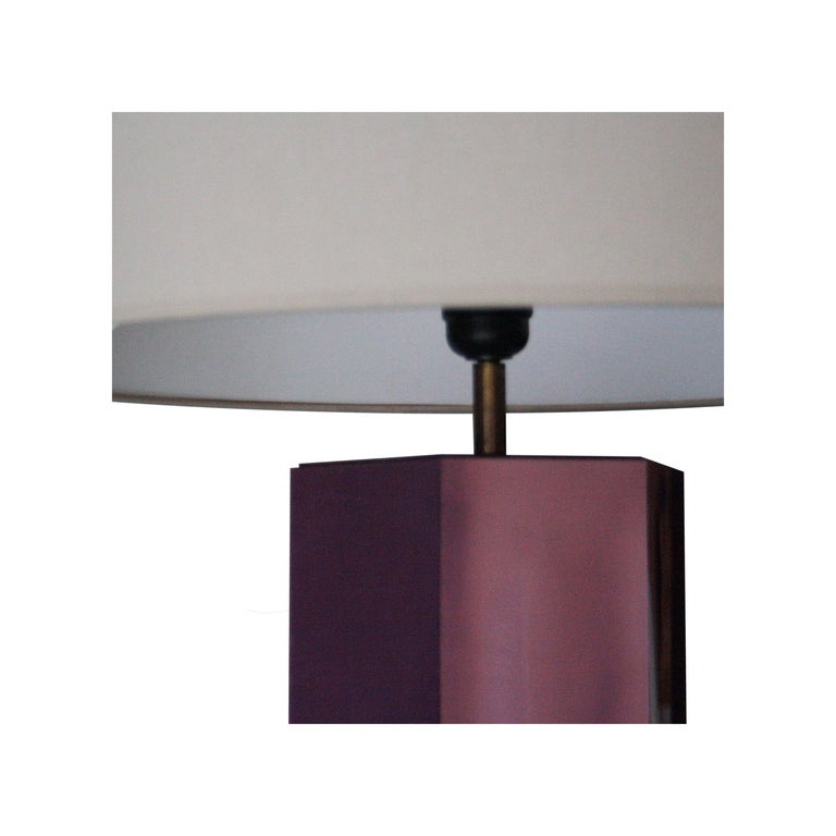 Emilio Rey Hexagonal Pink Bakelite Pair of Table Lamps ...