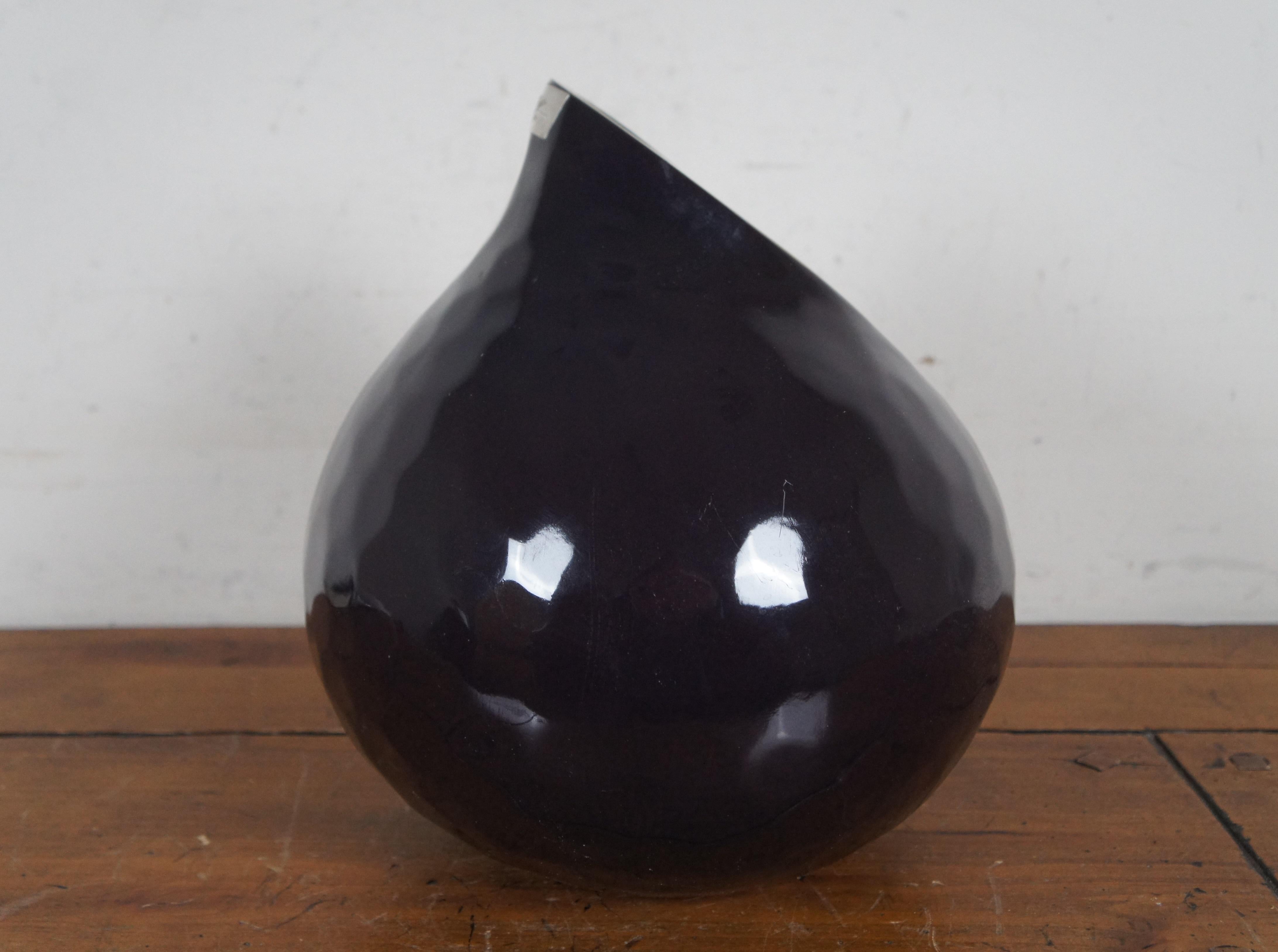 Emilio Robba Sculptor of Flowers Purple Boutique Vase Urn Sculpture 12