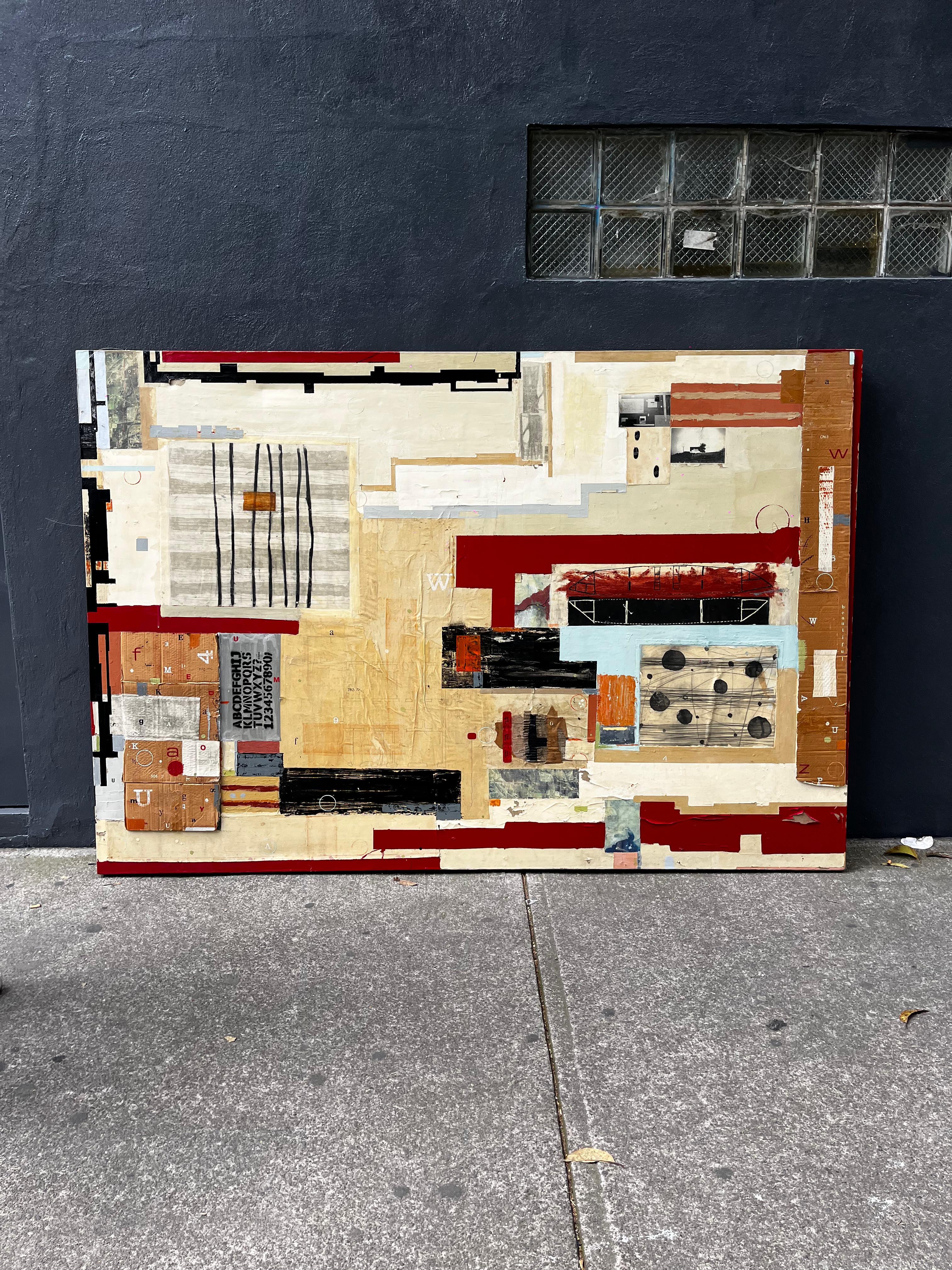 Un dipinto a tecnica mista su lino dell'artista messicano contemporaneo Emilio Said. Il dipinto è composto da piani architettonici, incisioni ed elementi di collage sulla superficie del lino. È firmato sul retro. 

Emilio Said è nato nel 1970 a