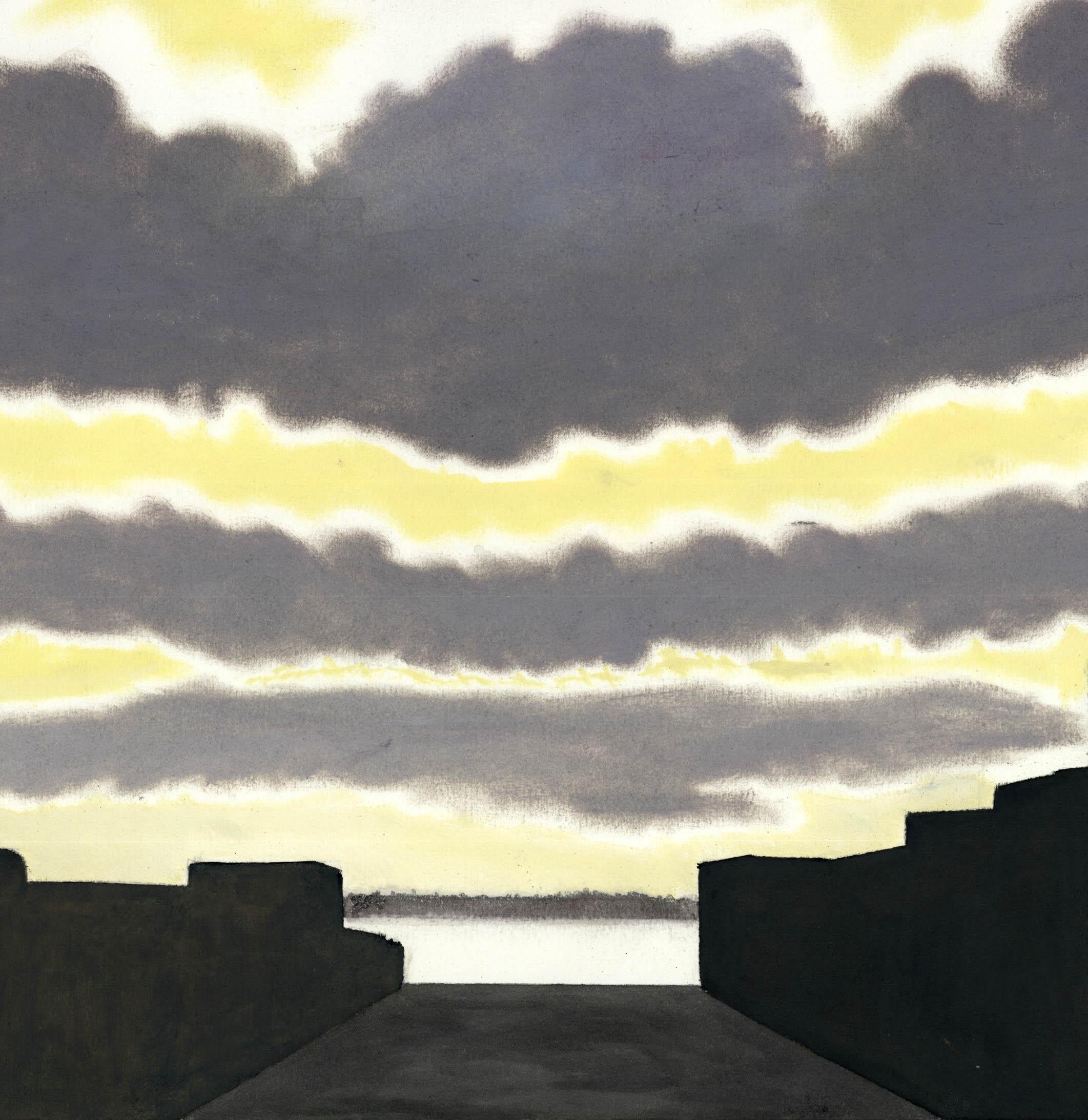 Atardecer en Nueva York. - Painting Moderno de Emilio Sanchez