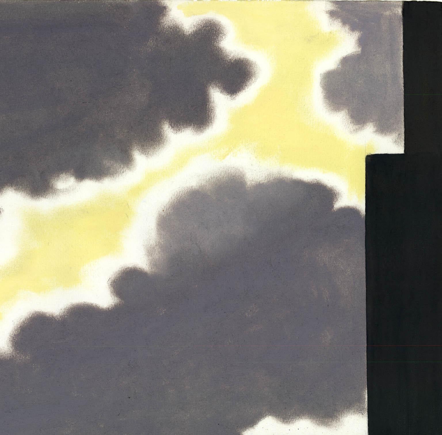 Atardecer en Nueva York. - Landscape Painting Negro de Emilio Sanchez