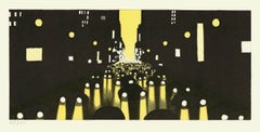 Crosstown Traffic Color Lithograph, American Modern, Unsigned, 1998