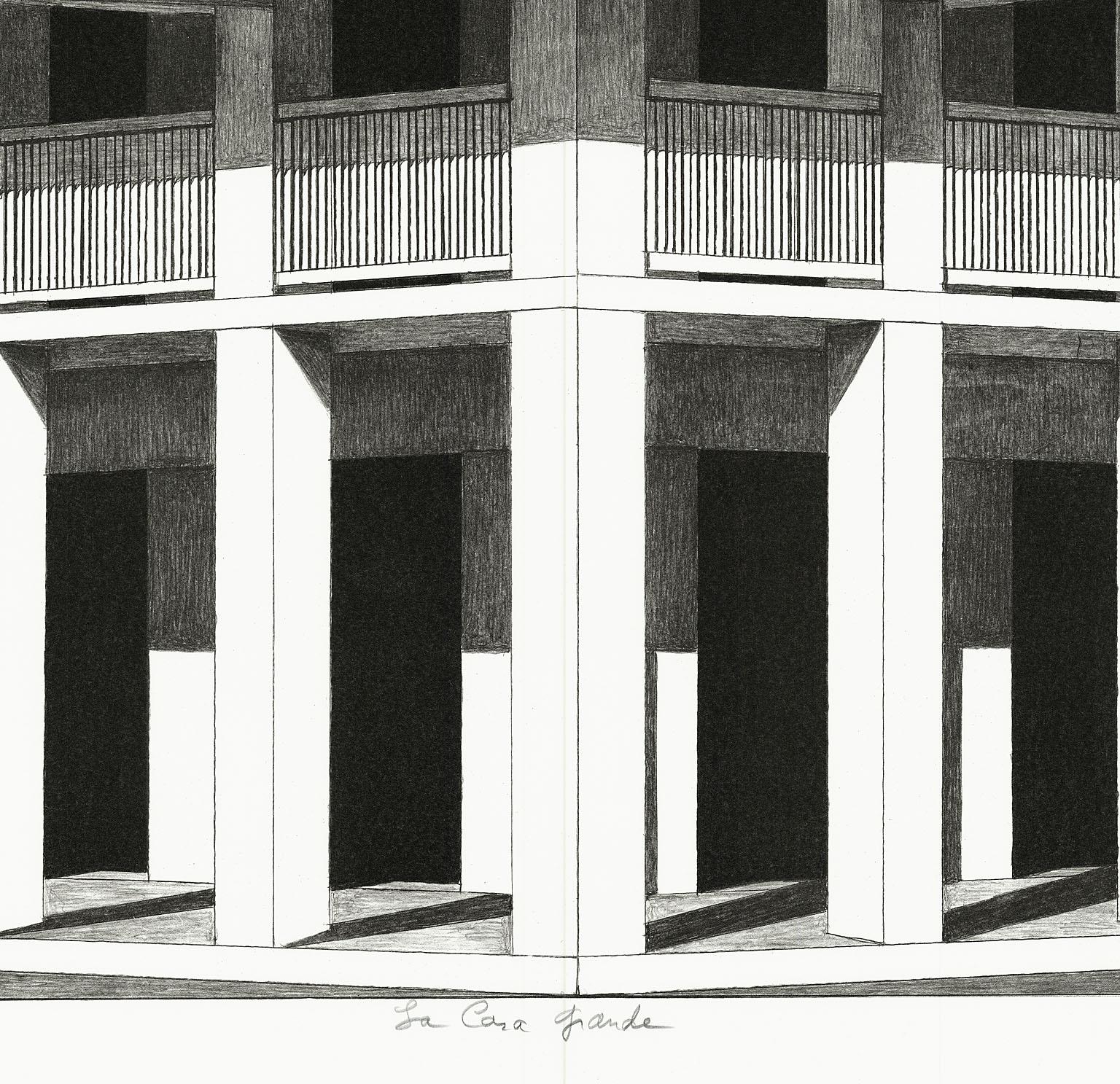 La Casa Grande - American Modern Print by Emilio Sanchez