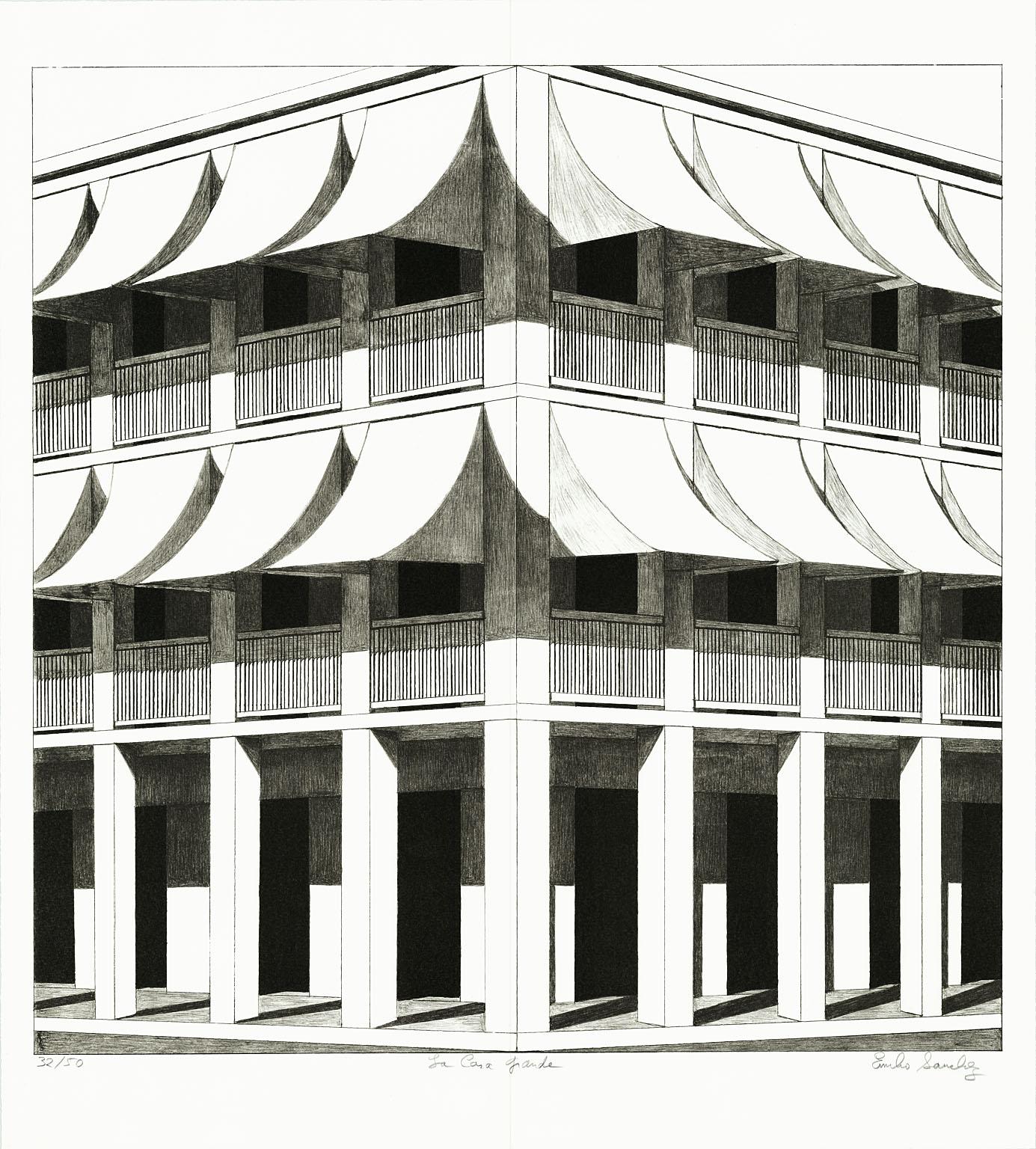 Print di Emilio Sanchez - La Casa Grande